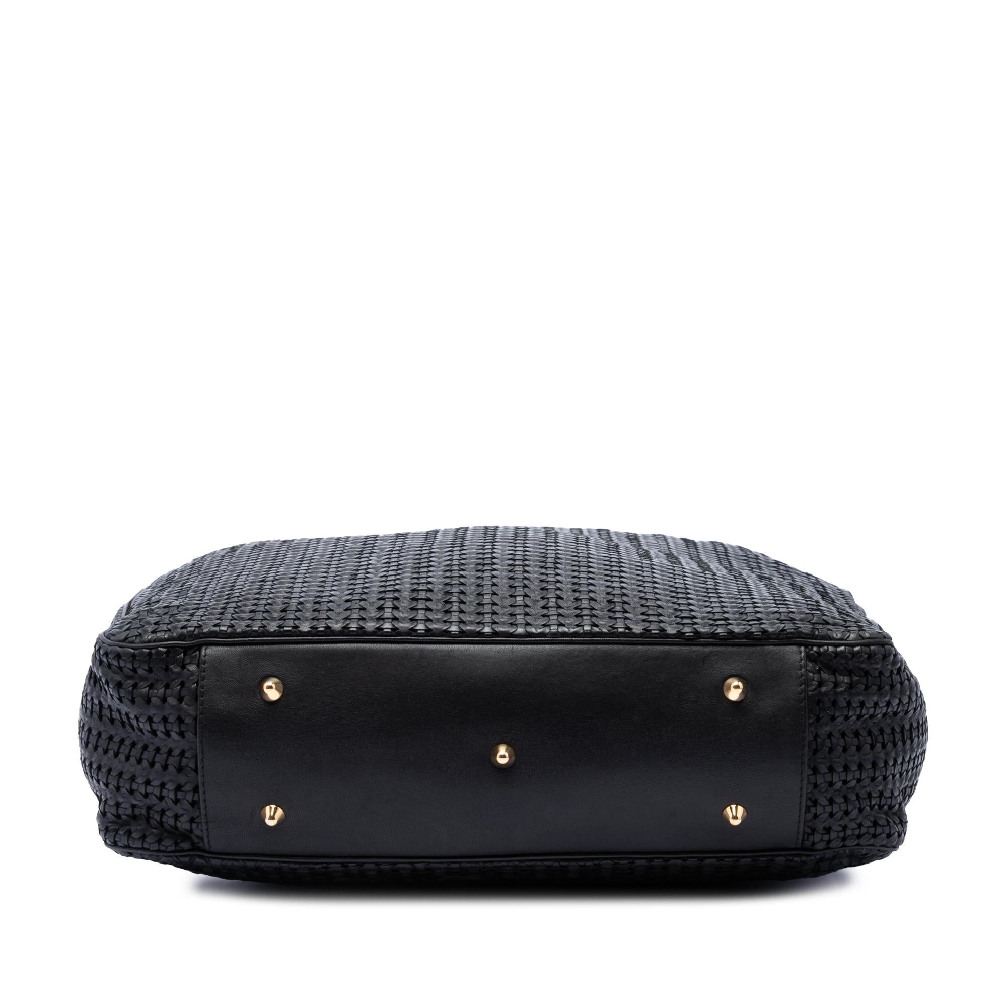 Dior Large Woven Lambskin Lady Dior Soft Shopping Tote