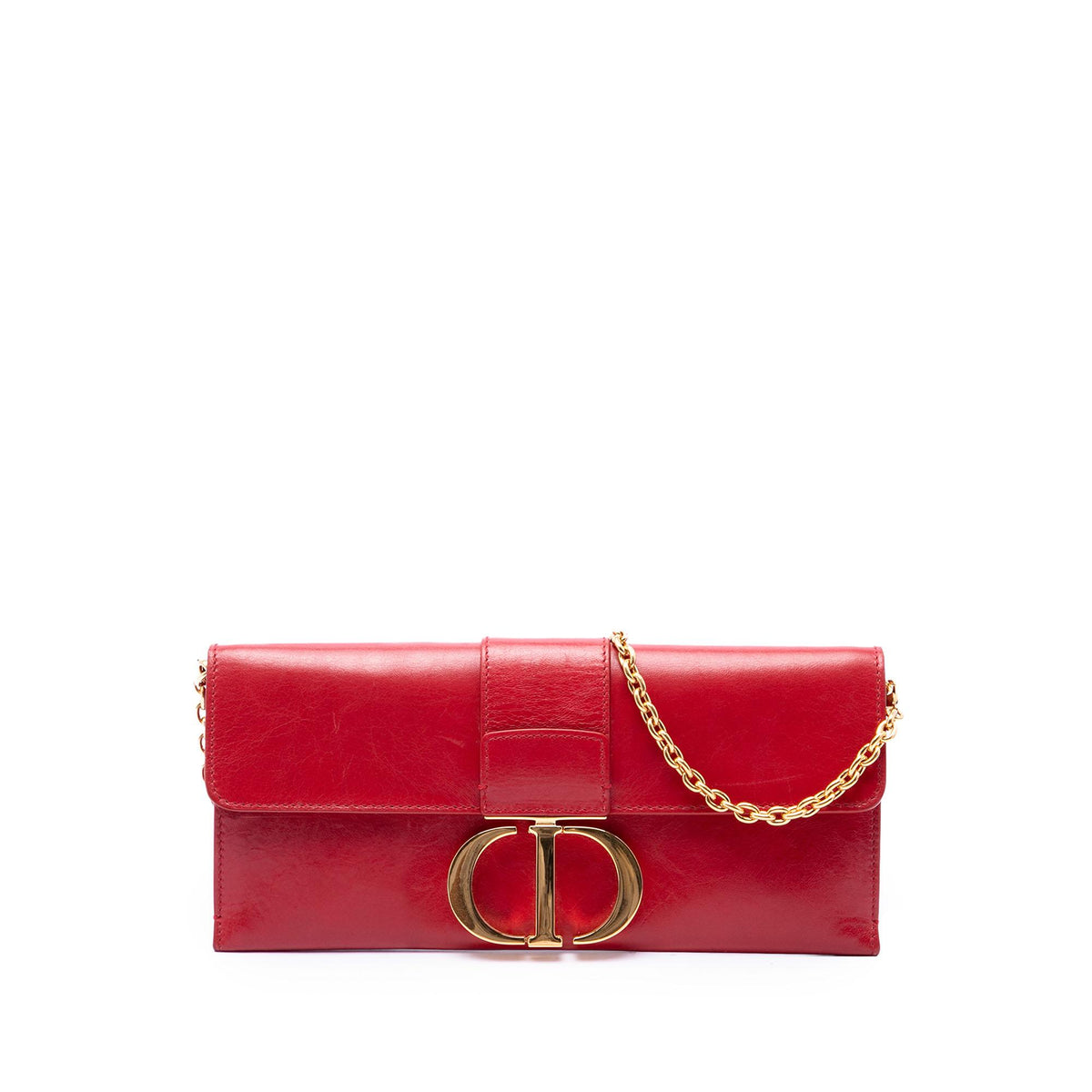 Dior Leather Montaigne 30 Clutch with Chain