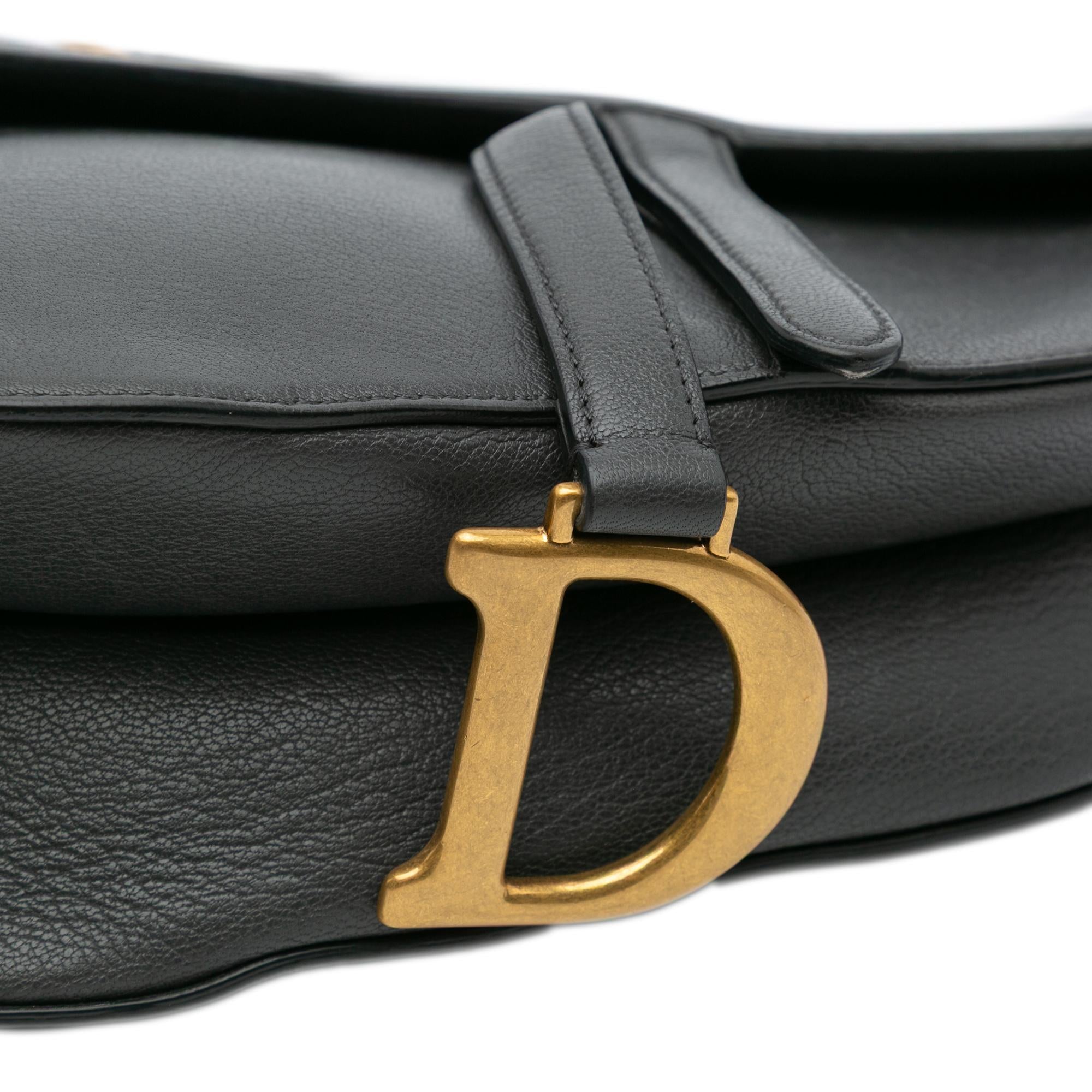 Dior Leather Saddle Bag