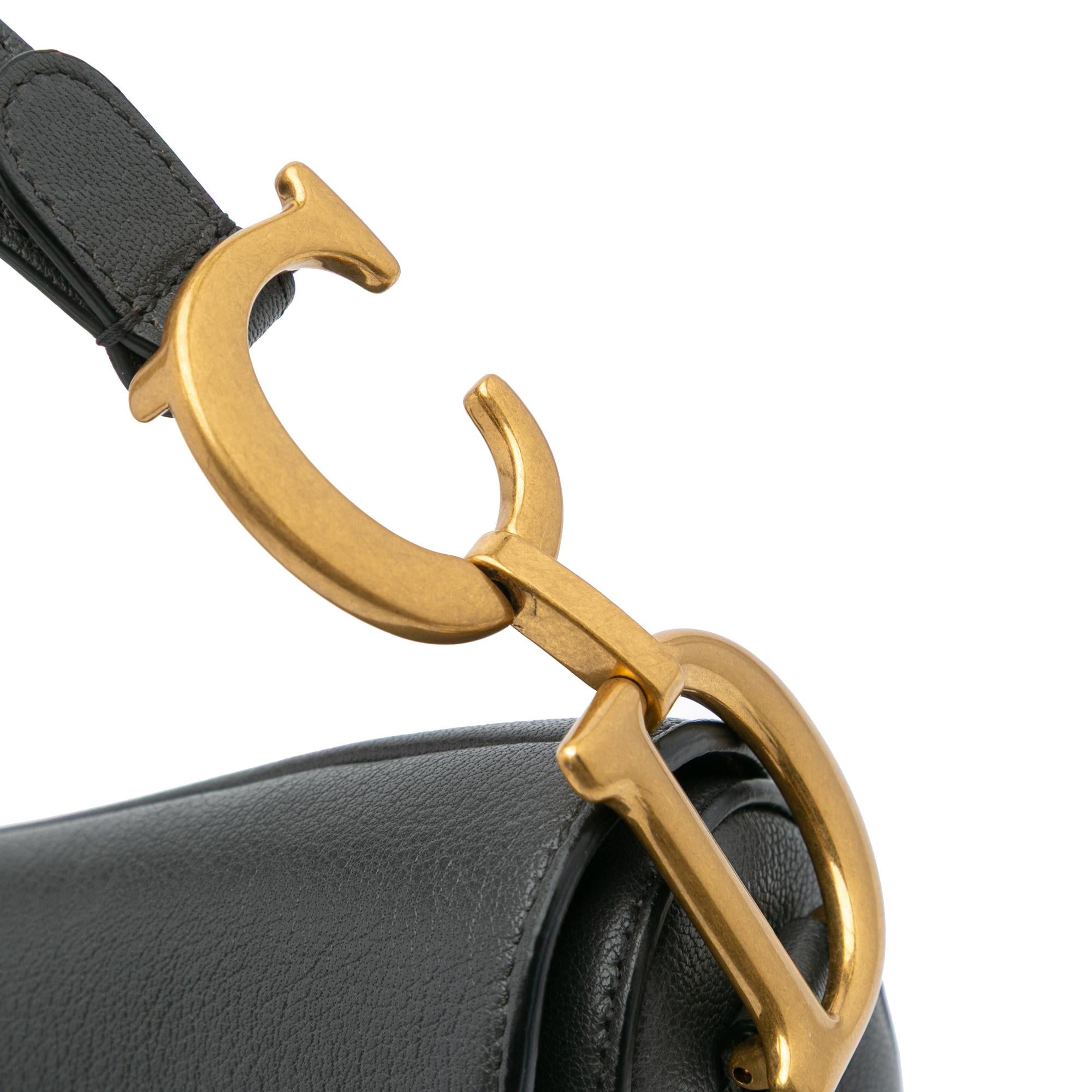 Dior Leather Saddle Bag