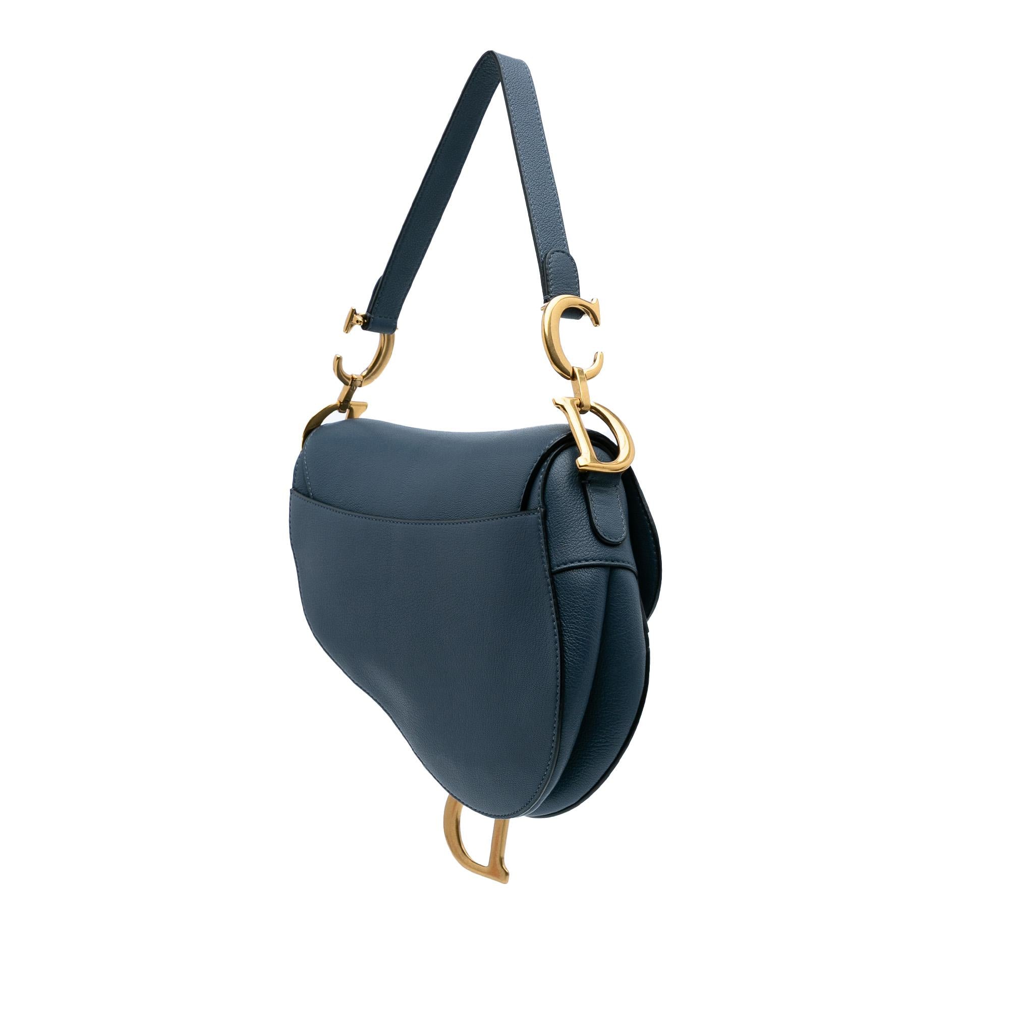 Dior Leather Saddle Bag