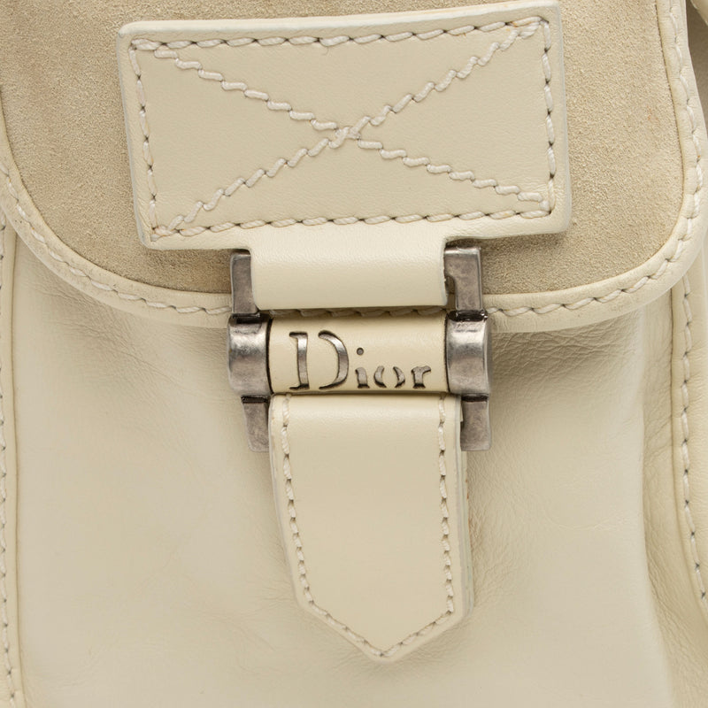 Dior Leather Suede Rebelle Shoulder Bag (SHF-E75STn)