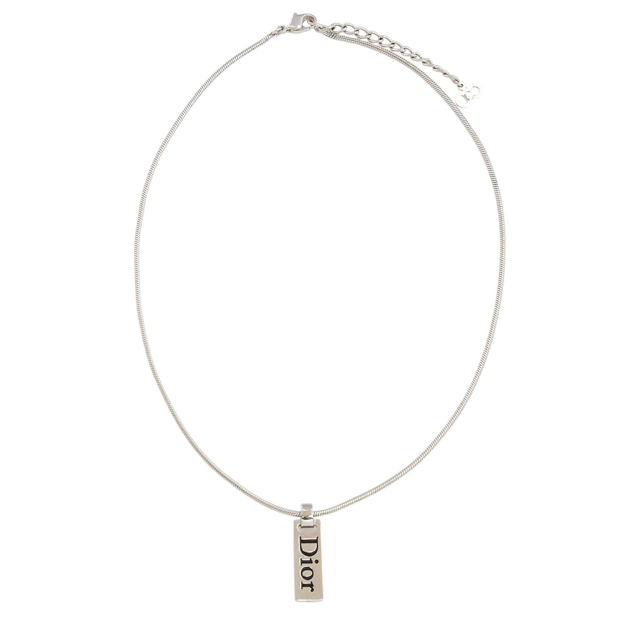 Dior Logo Bar Necklace