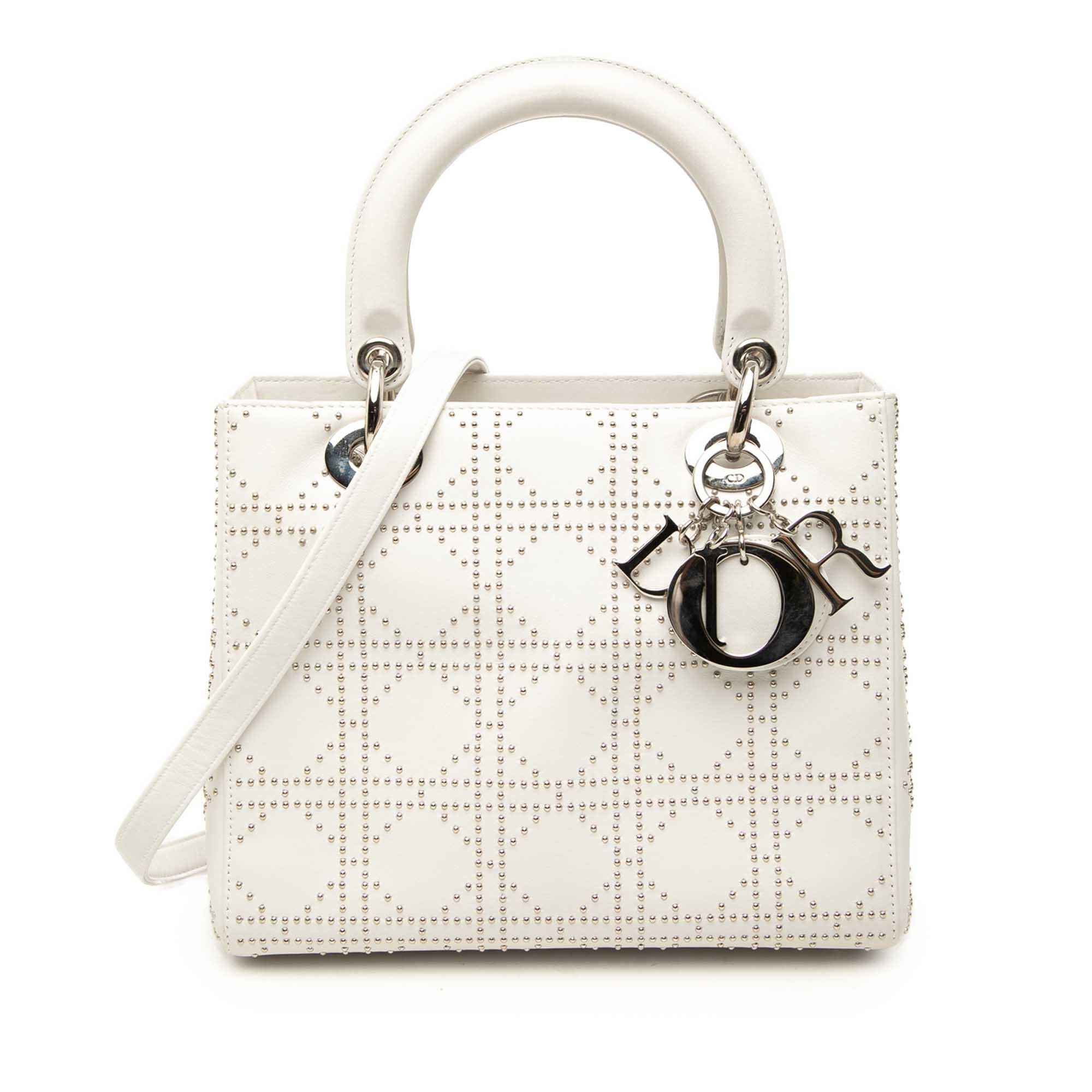 Dior Medium Calfskin Studded Lady Dior