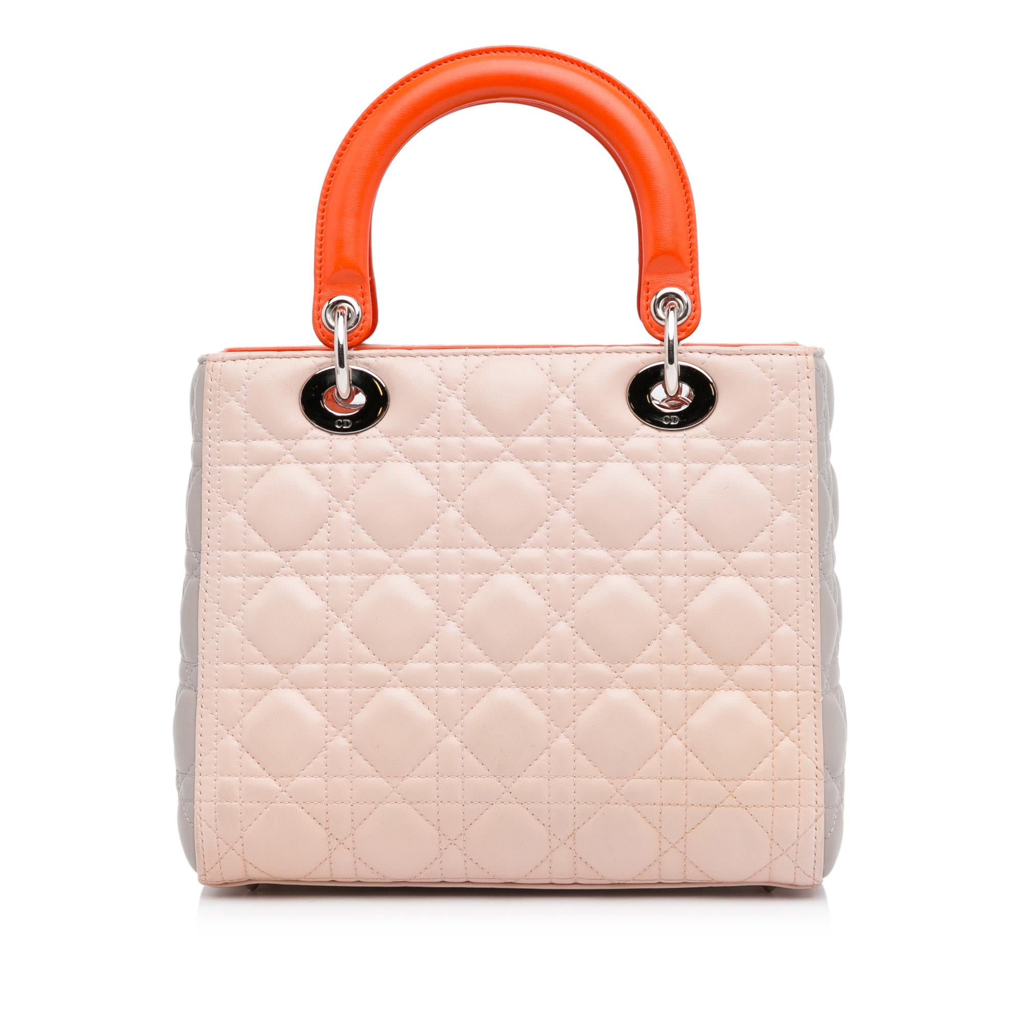 Dior Medium Cannage Lady Dior Tricolor (SHG-e3O6dL)