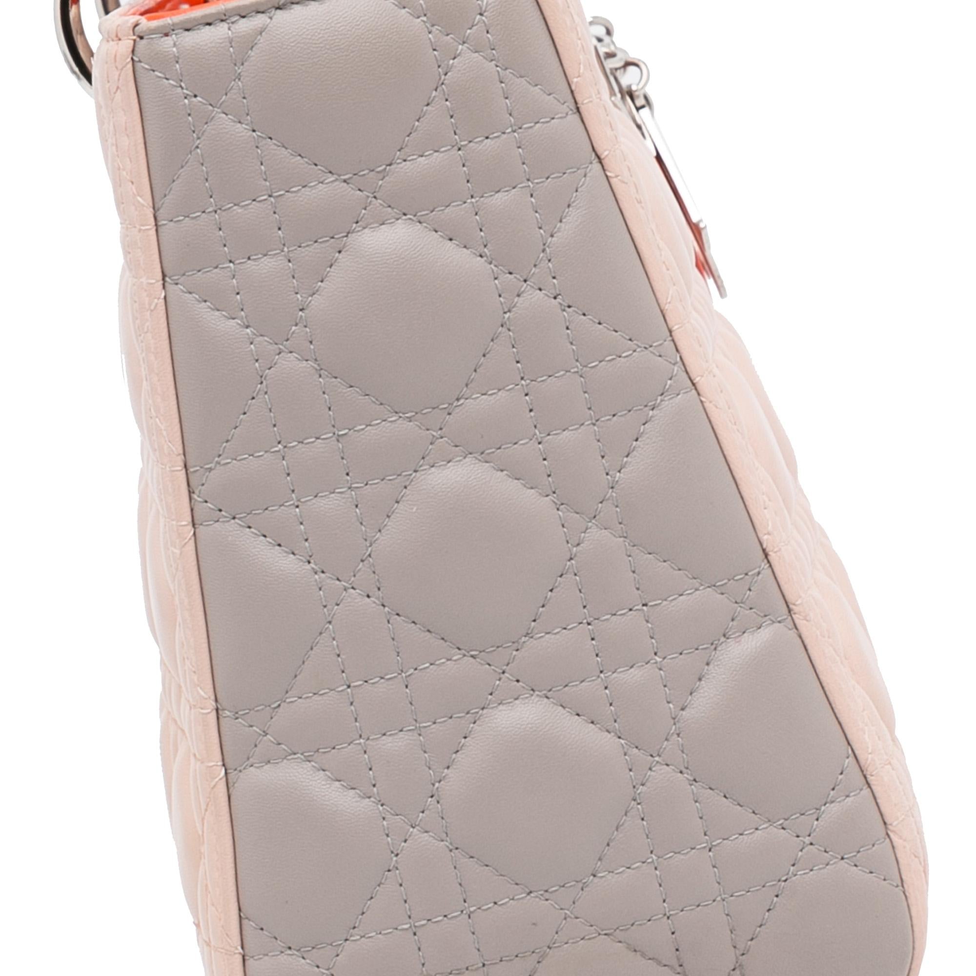 Dior Medium Cannage Lady Dior Tricolor (SHG-e3O6dL)