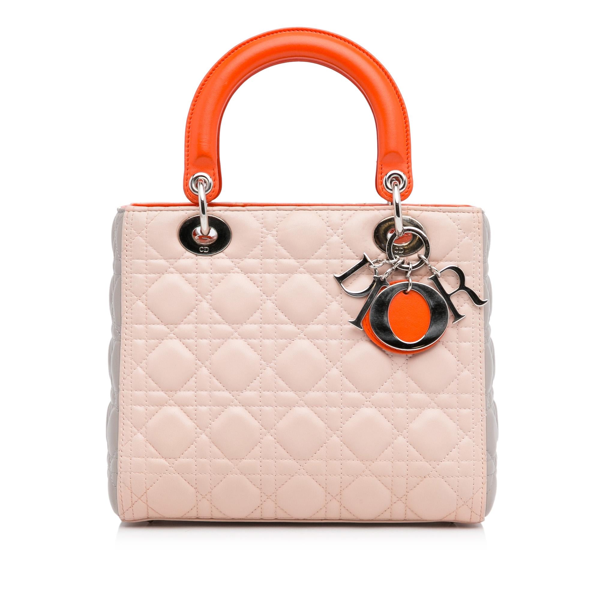 Dior Medium Cannage Lady Dior Tricolor (SHG-e3O6dL)