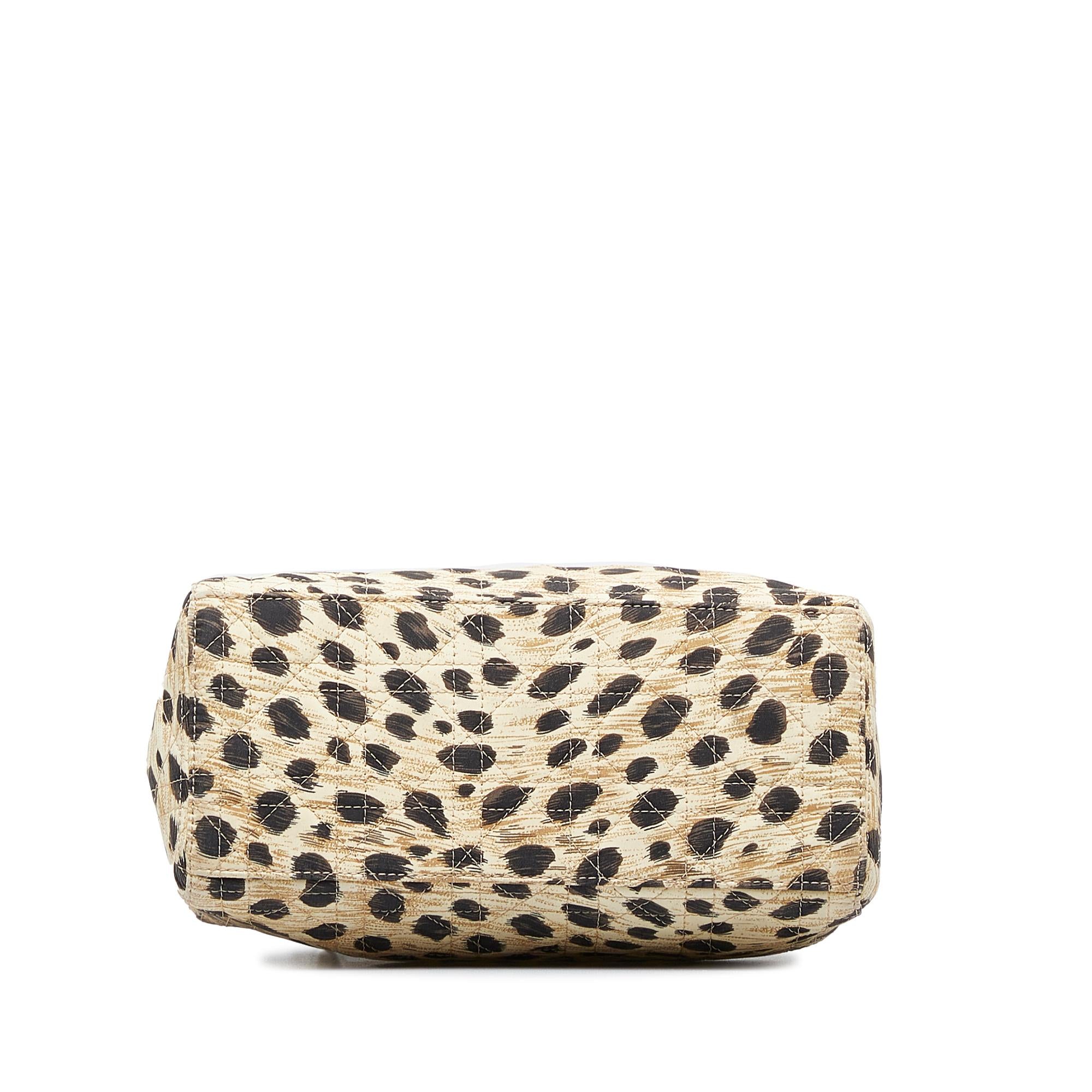 Dior Medium Cannage Leopard Print Lady Dior (SHG-Sbc9Zg)