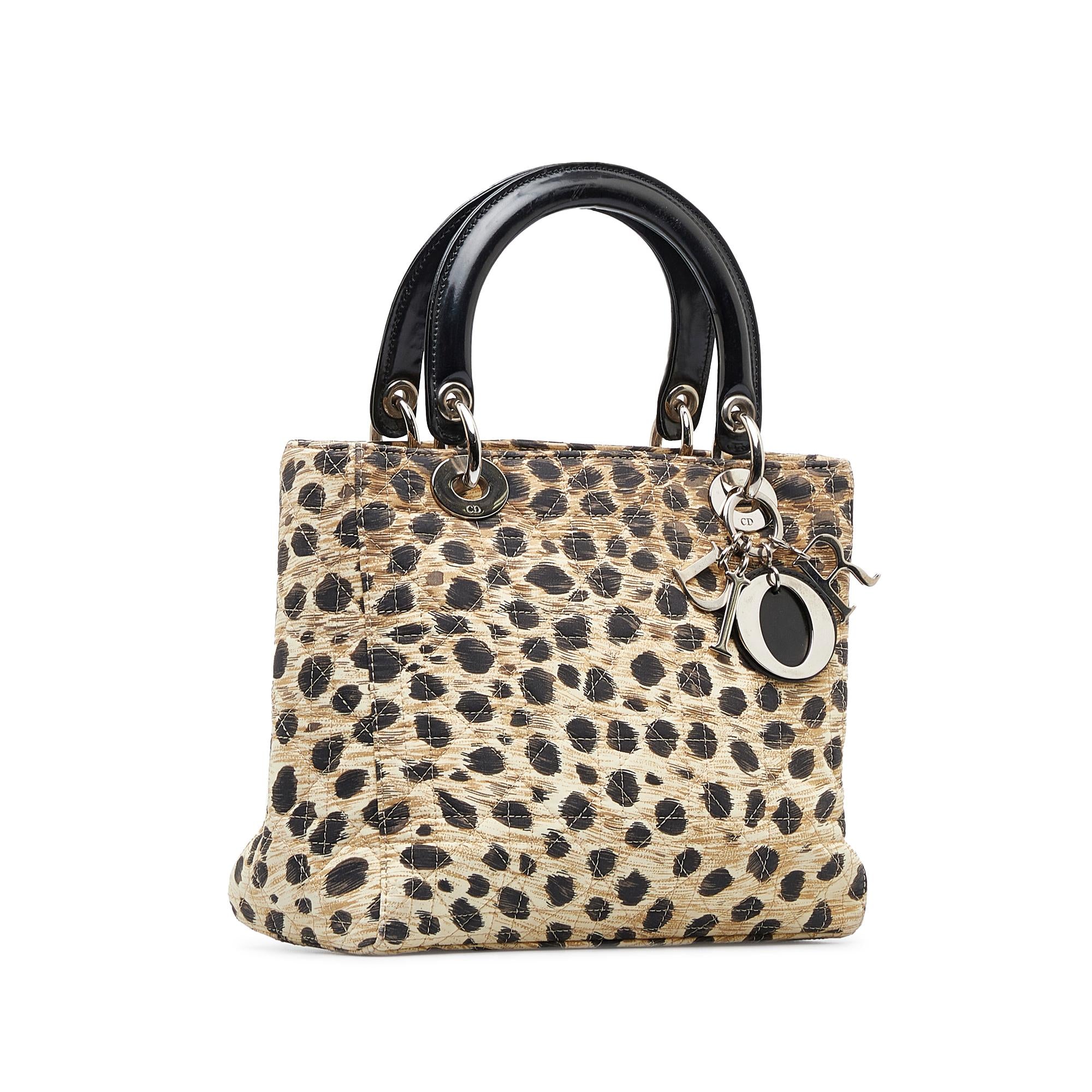 Dior Medium Cannage Leopard Print Lady Dior (SHG-Sbc9Zg)
