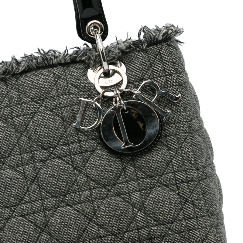 Dior Medium Cannage Tweed Lady Dior (SHG-7omg39)