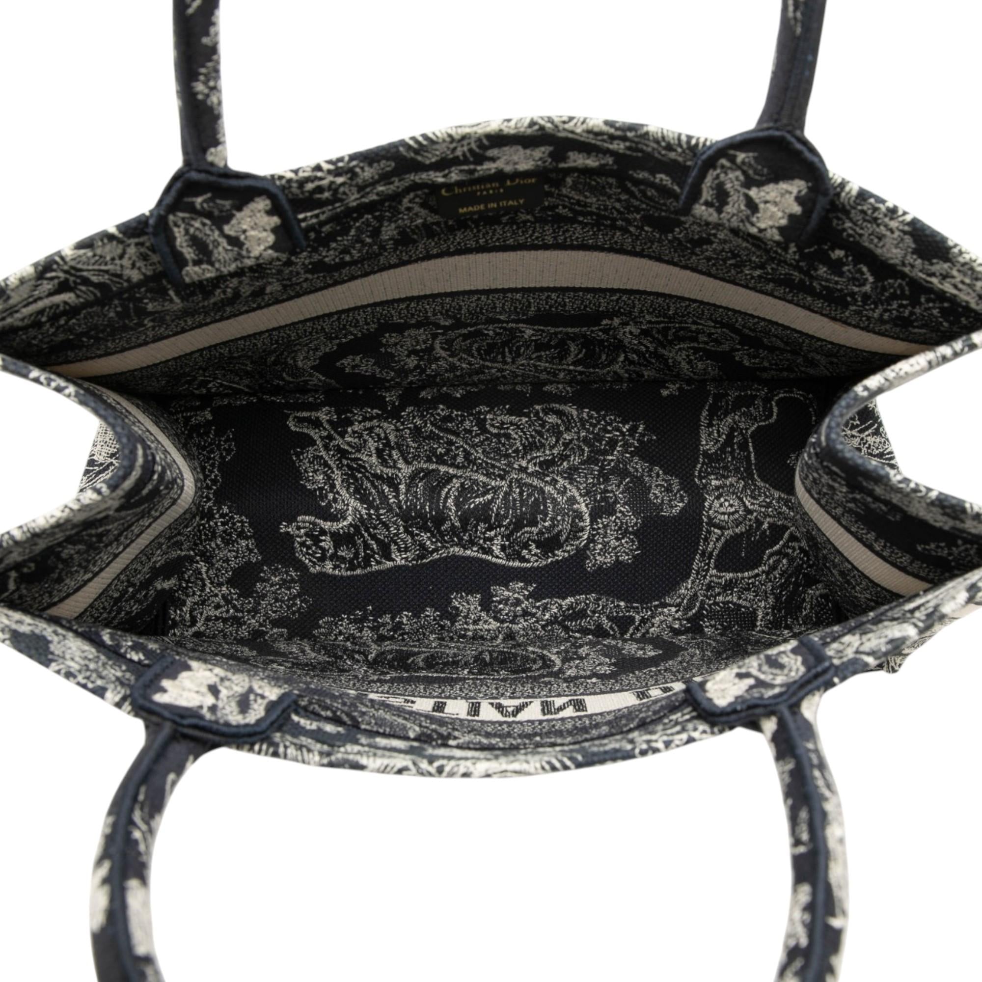 Dior Medium Canvas Embroidered Dioriviera Toile De Jouy Book Tote