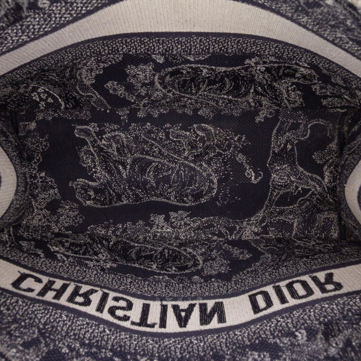 Dior Medium Canvas Embroidered Reverse Dioriviera Toile De Jouy Book Tote