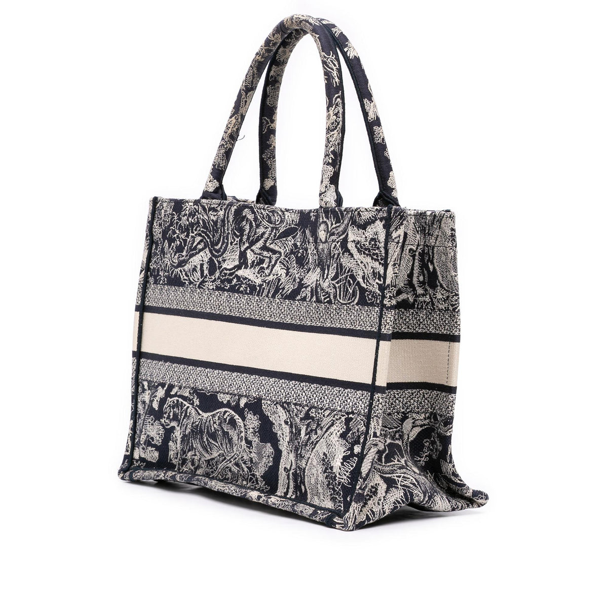 Dior Medium Canvas Embroidered Reverse Dioriviera Toile De Jouy Book Tote