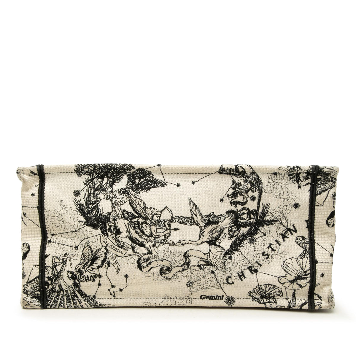 Dior Medium Canvas Embroidered Zodiac Toile De Jouy Book Tote