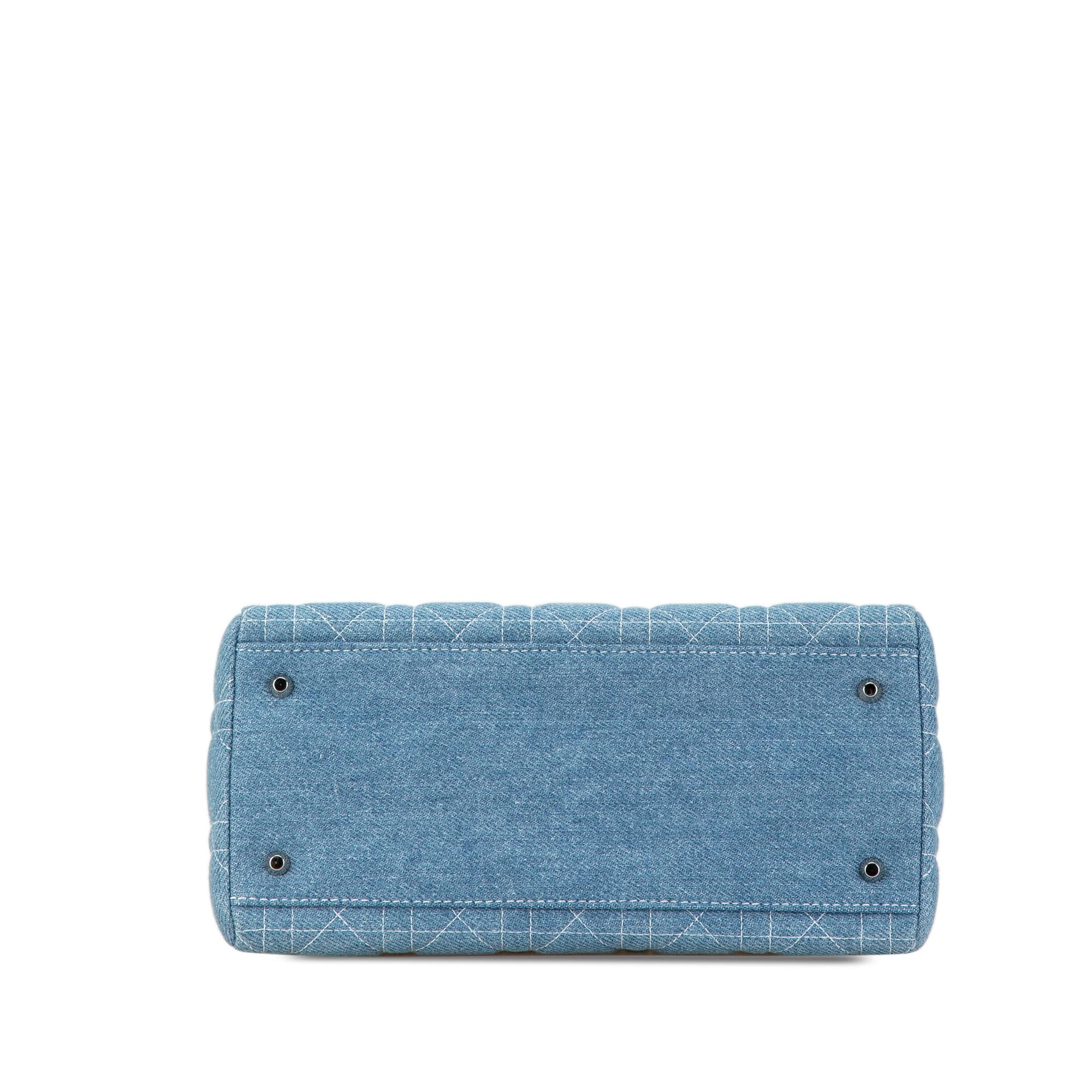 Dior Medium Denim Cannage Lady Dior (SHG-5IJWO3)
