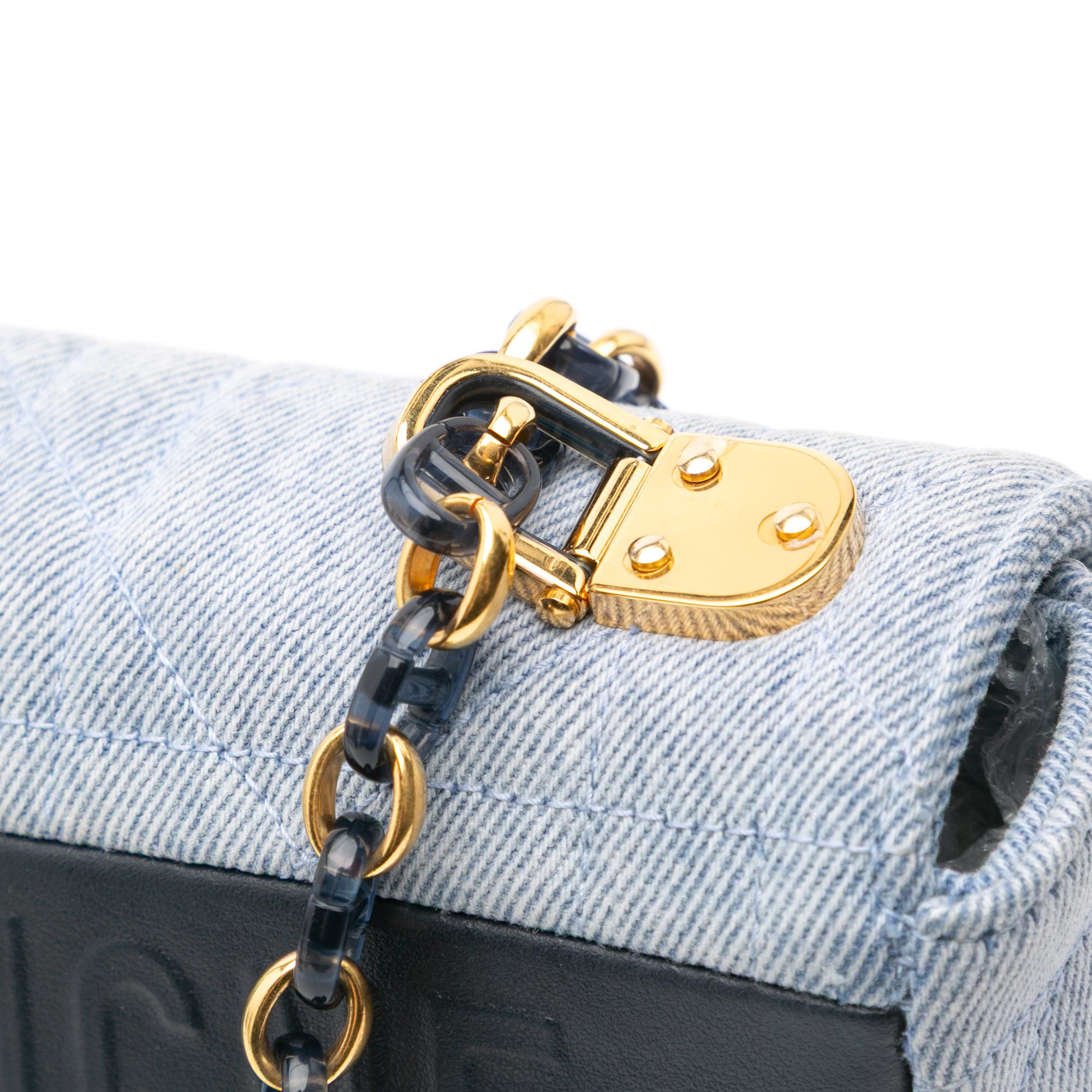 Dior Medium Denim Macrocannage Caro Bag