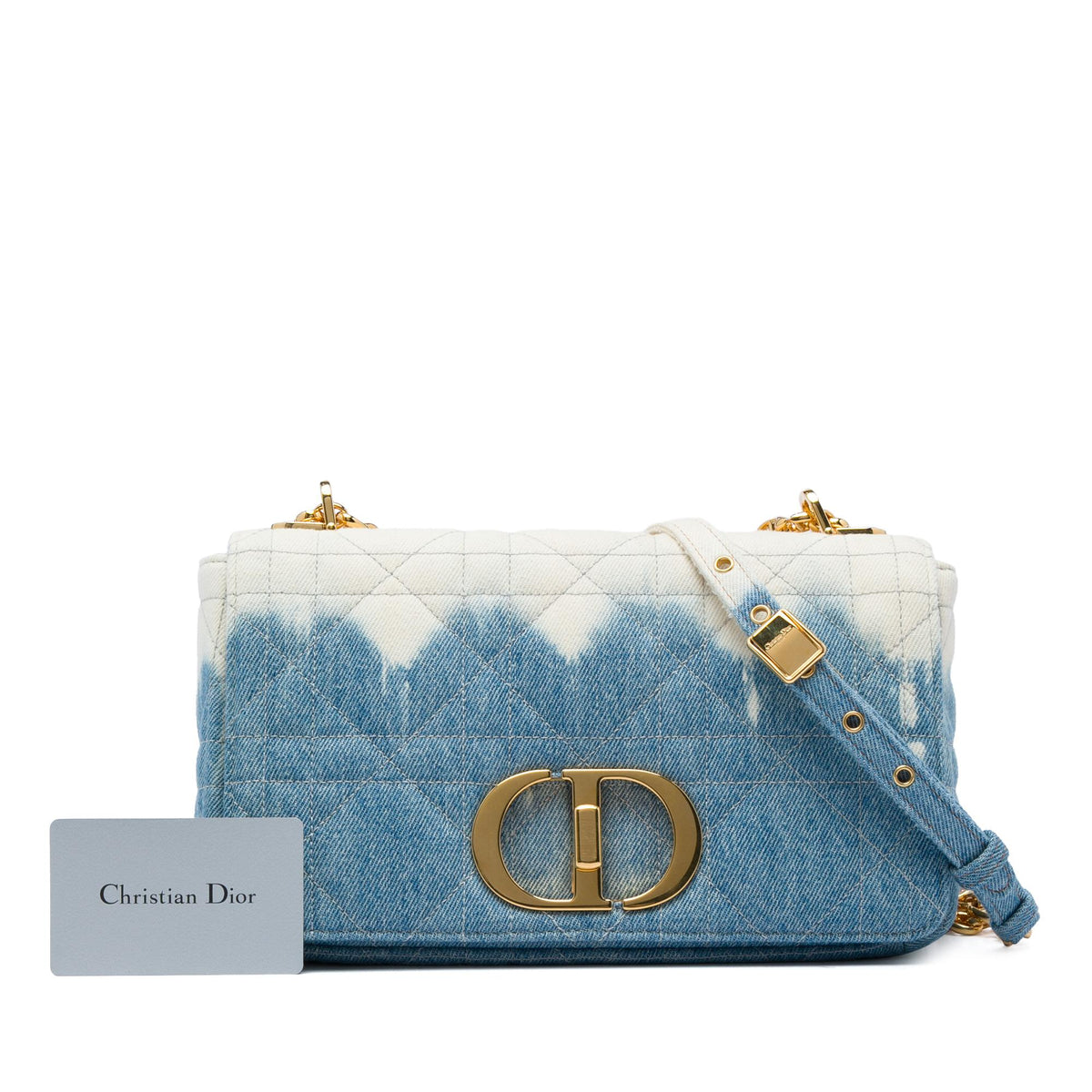 Dior Medium Denim Tie Dye Macrocannage Caro Bag