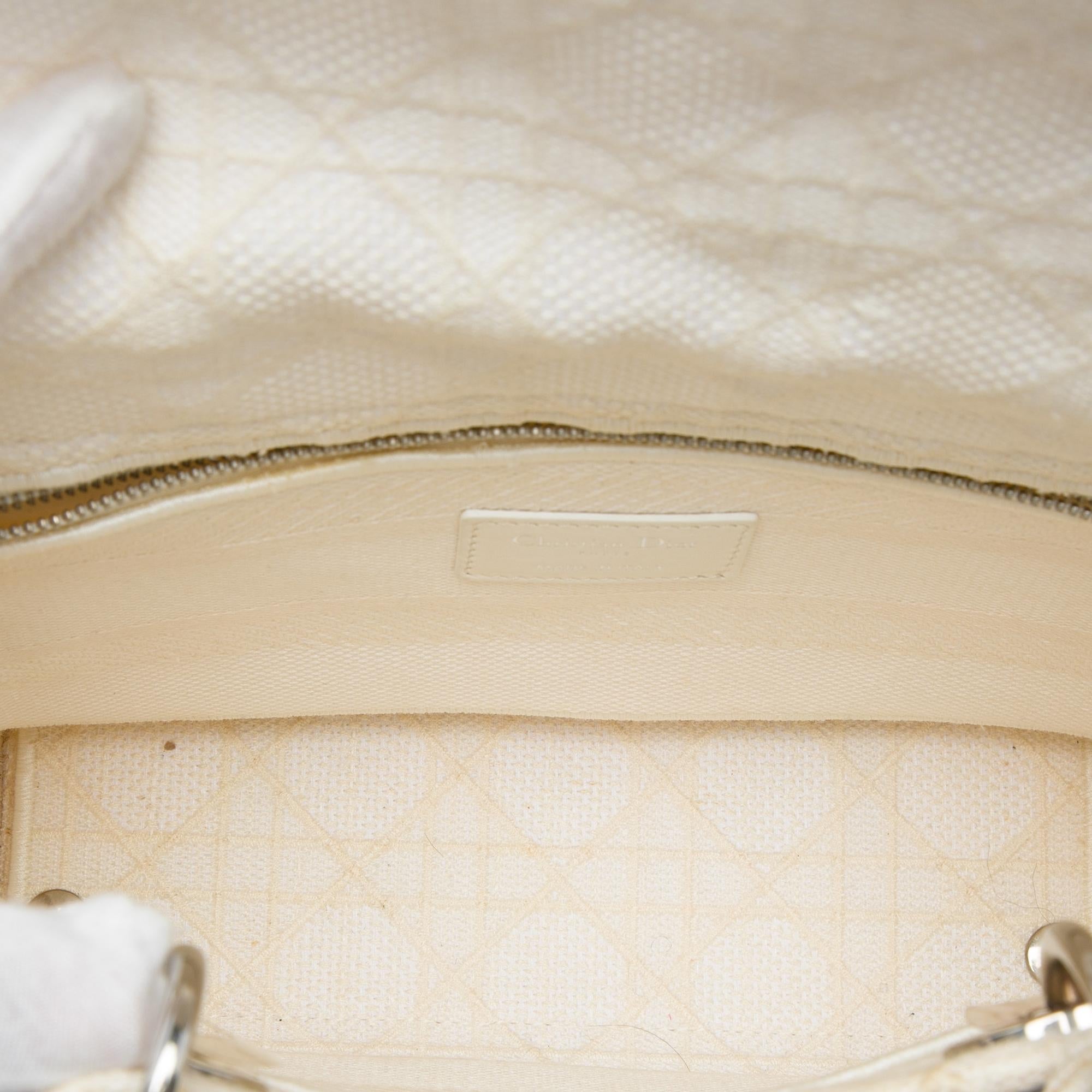 Dior Medium Embroidered Canvas Cannage Lady D Lite