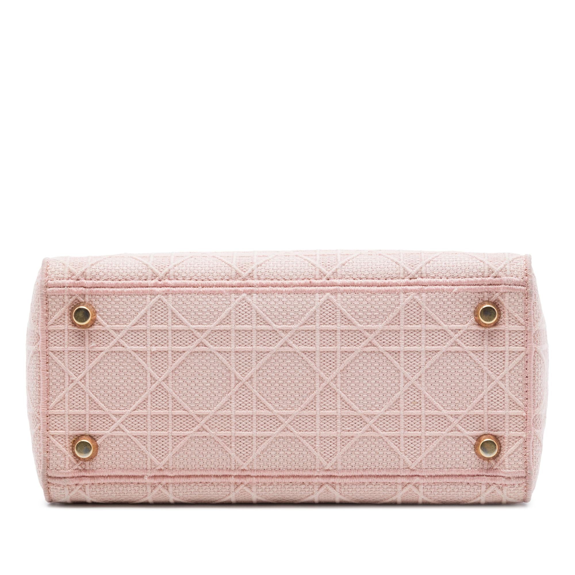 Dior Medium Embroidered Canvas Cannage Lady D Lite