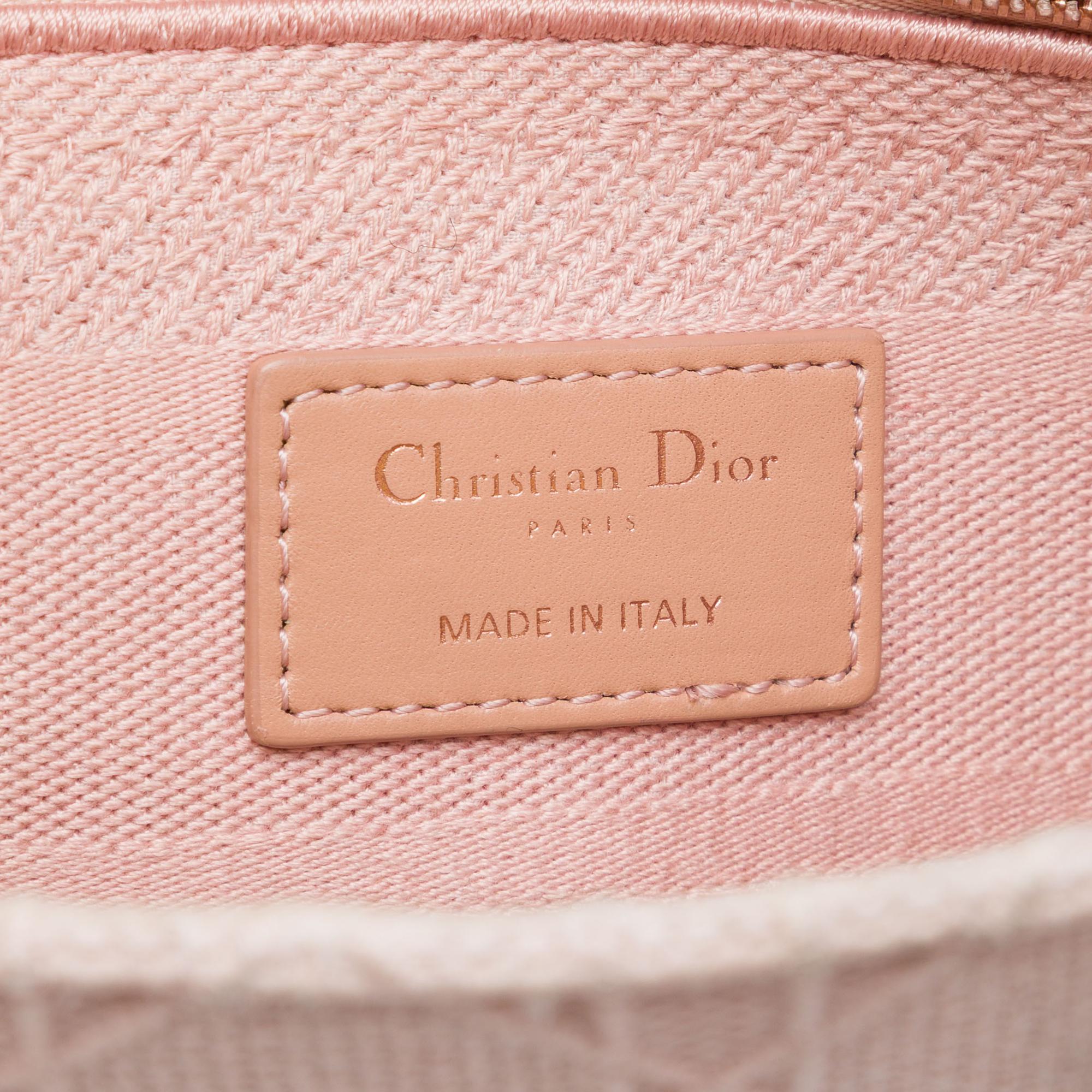 Dior Medium Embroidered Canvas Cannage Lady D Lite