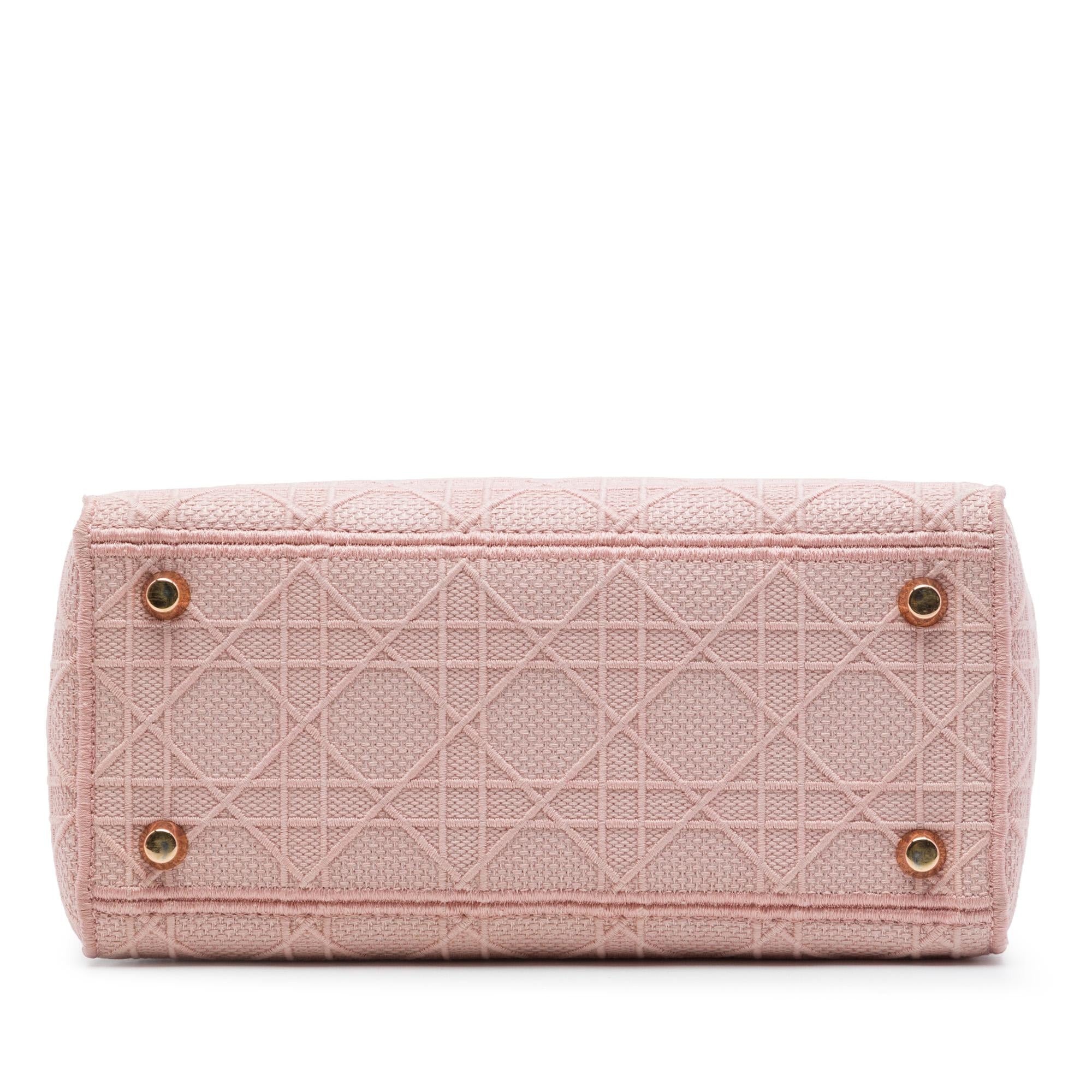 Dior Medium Embroidered Canvas Cannage Lady D Lite