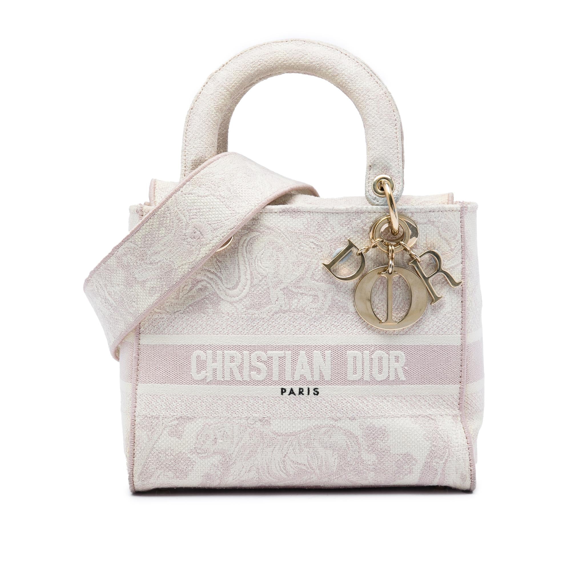 Dior Medium Embroidered Canvas Toile De Jouy Lady D Lite