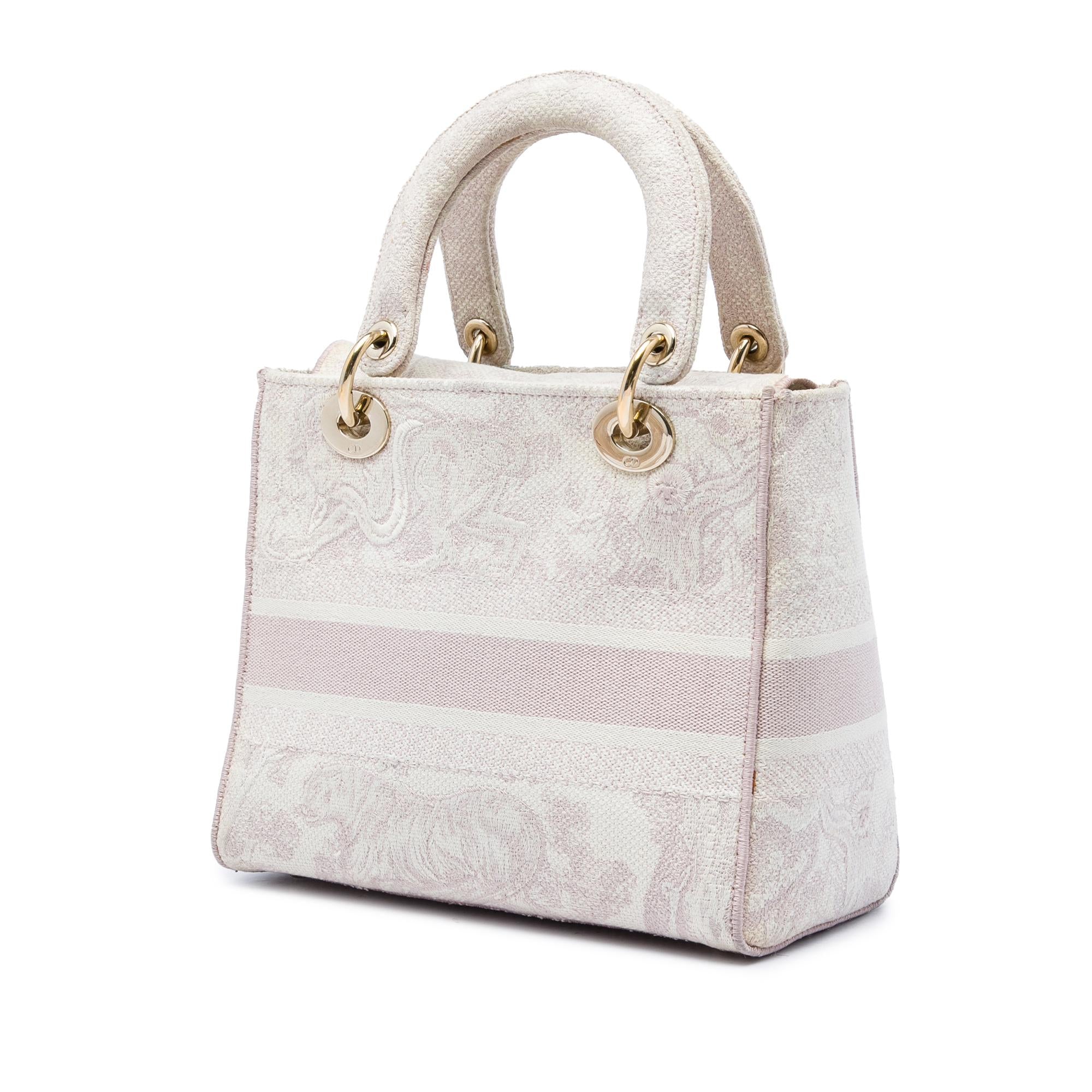 Dior Medium Embroidered Canvas Toile De Jouy Lady D Lite