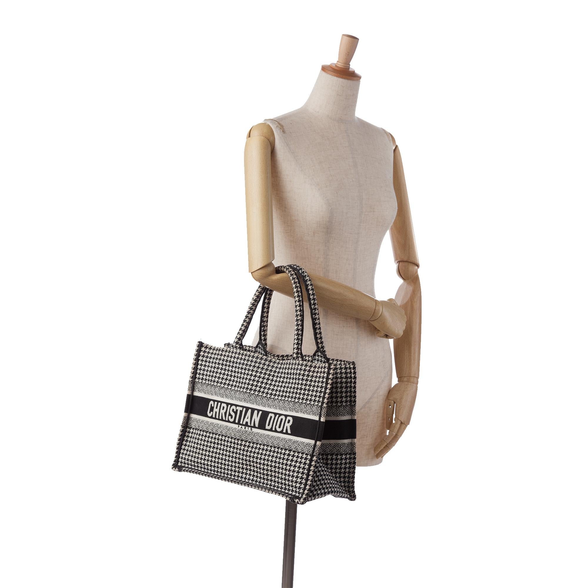 Dior Medium Houndstooth Book Tote (SHG-pPdPtp)