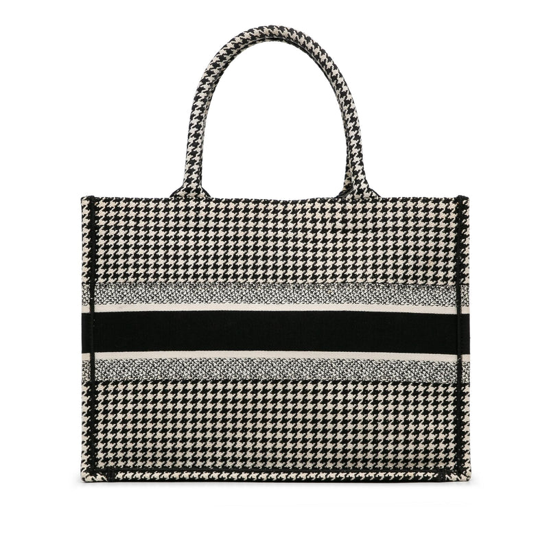 Dior Medium Houndstooth Embroidered Book Tote (SHG-g0s64t)