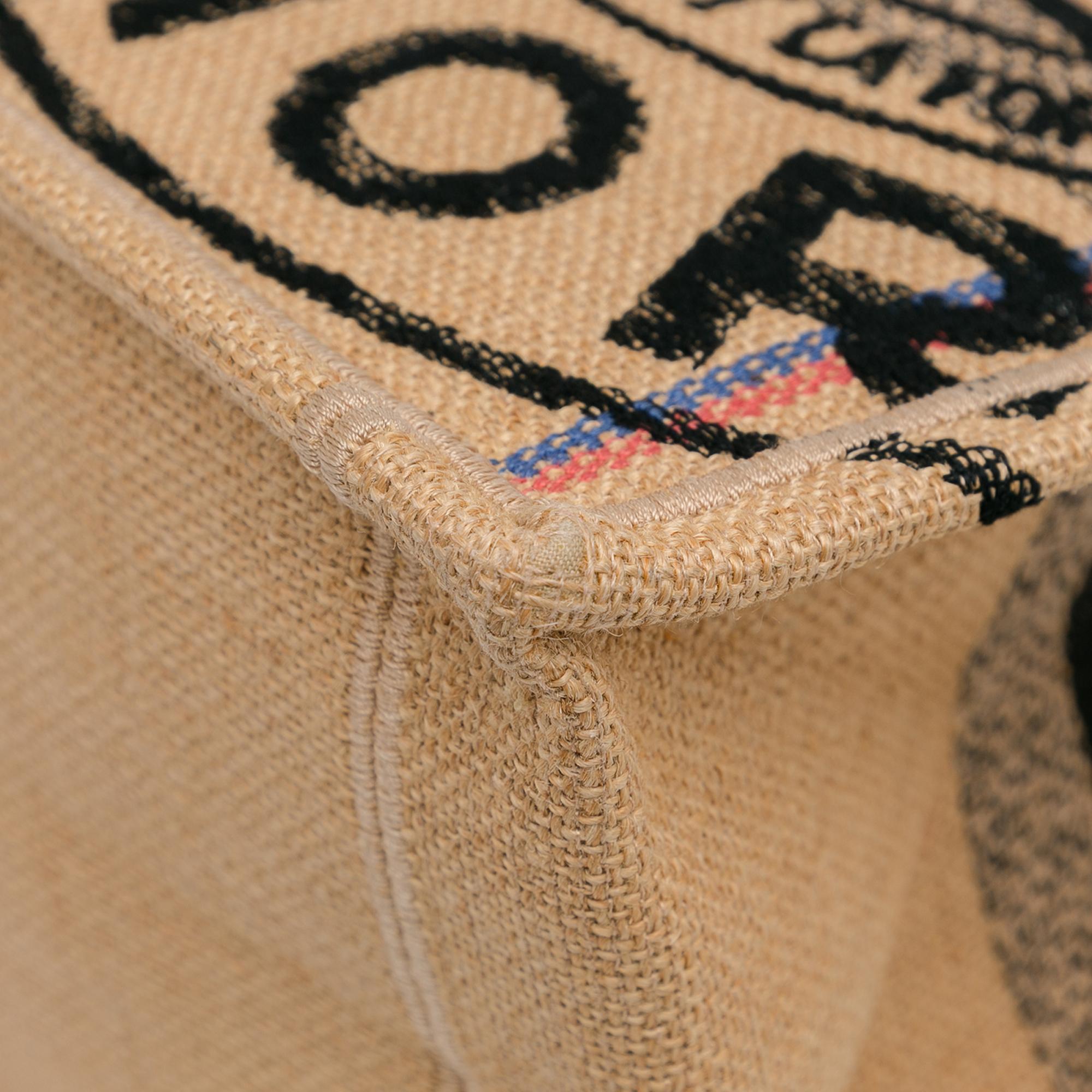 Dior Medium Jute Book Tote (SHG-zK2zwE)