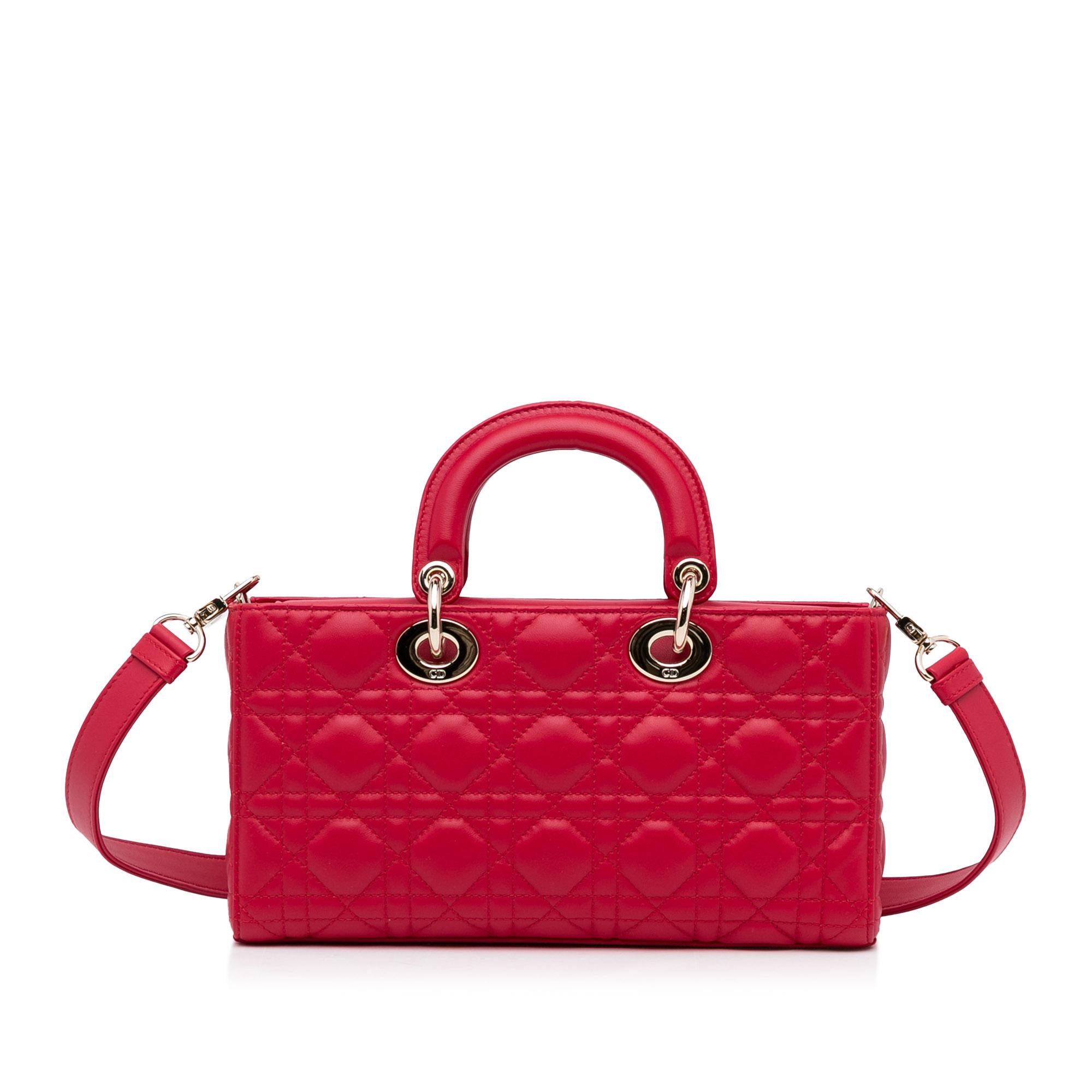 Dior Medium Lambskin Cannage Lady D-Joy (SHG-o5bvpw)