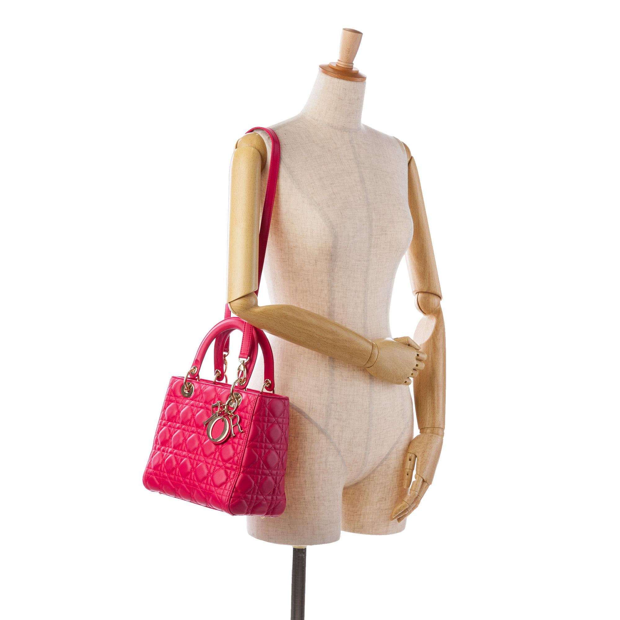 Dior Medium Lambskin Cannage Lady Dior (SHG-Qs5DUy)