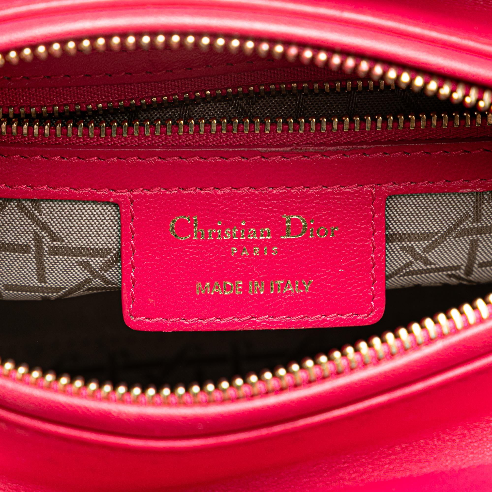 Dior Medium Lambskin Cannage Lady Dior