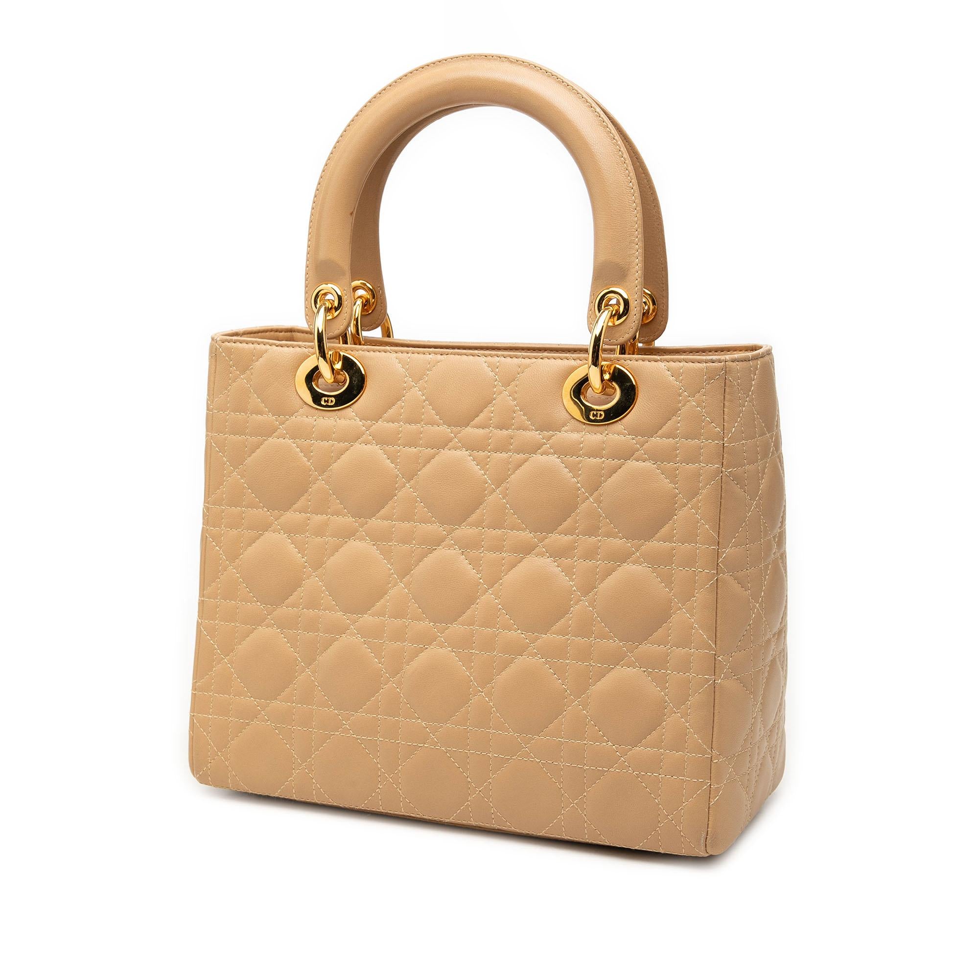 Dior Medium Lambskin Cannage Lady Dior