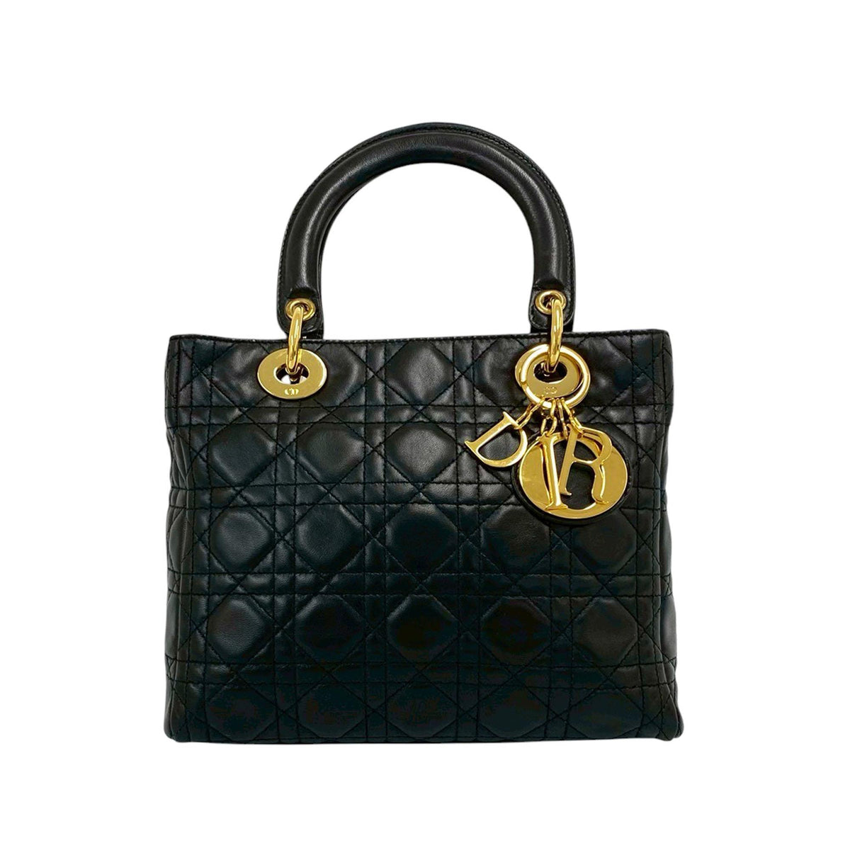 Dior Medium Lambskin Cannage Lady Dior