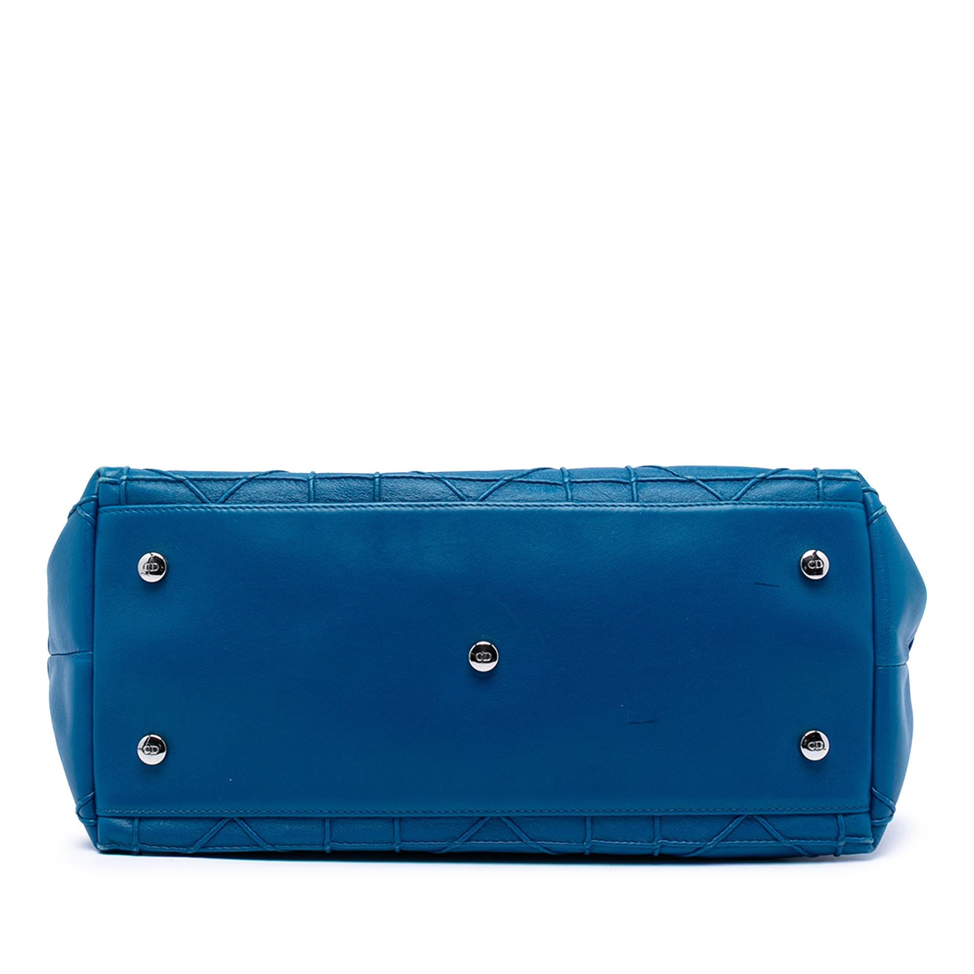 Dior Medium Lambskin Cannage Polochon Granville Satchel