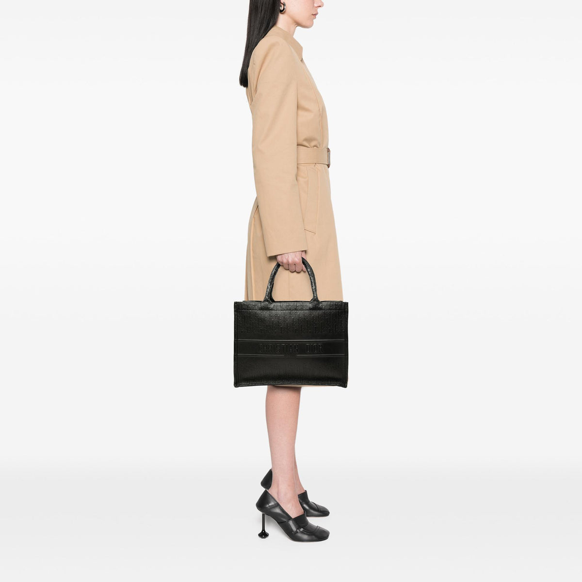 Dior Medium Oblique Embossed Leather Book Tote