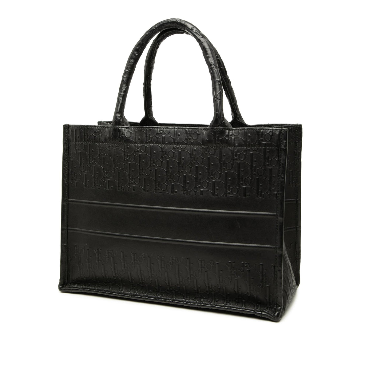 Dior Medium Oblique Embossed Leather Book Tote