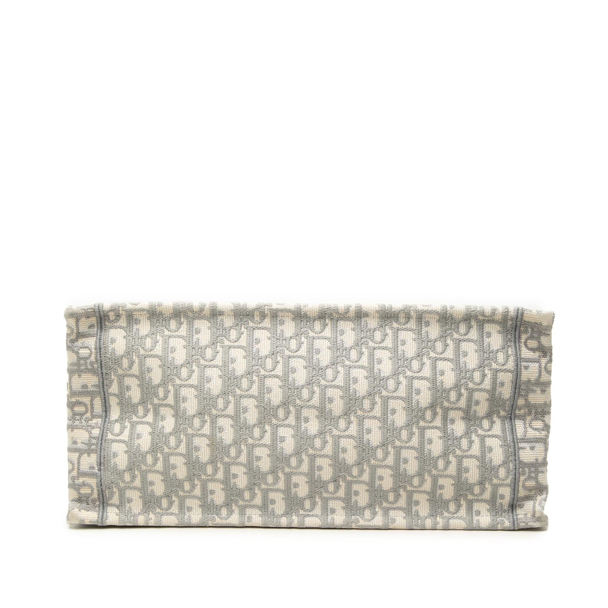 Dior Medium Oblique Embroidered Canvas Book Tote