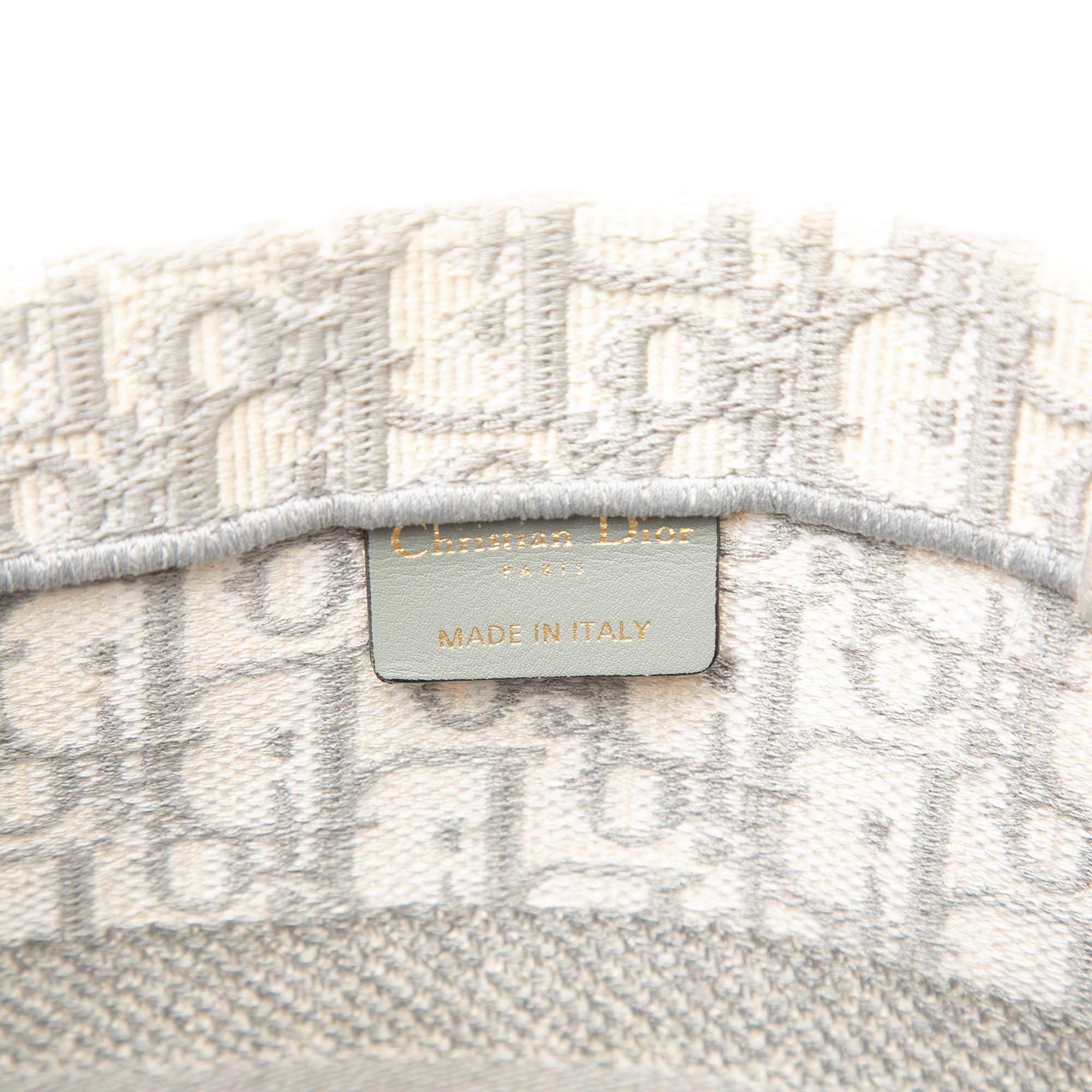 Dior Medium Oblique Embroidered Canvas Book Tote