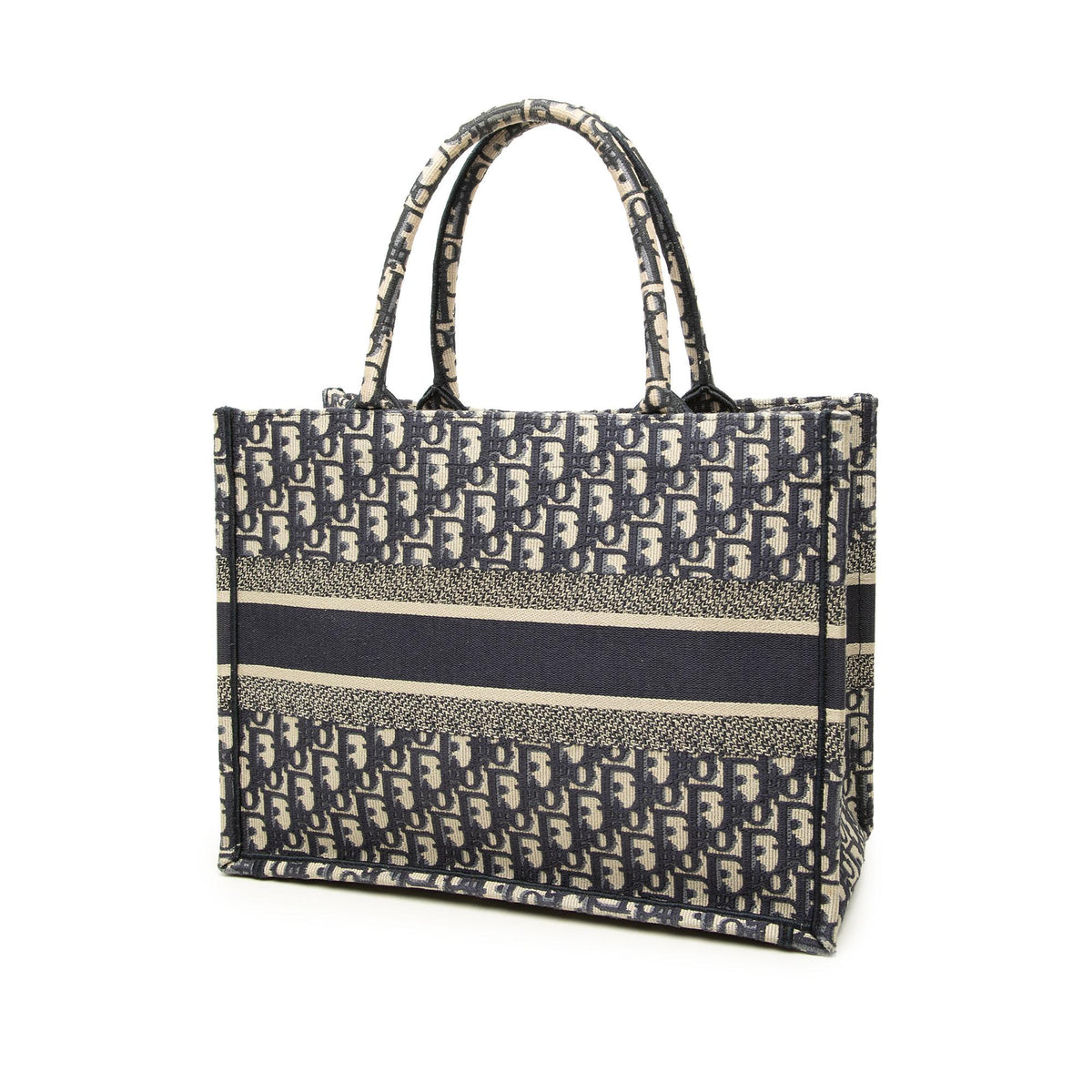Dior Medium Oblique Embroidered Canvas Book Tote
