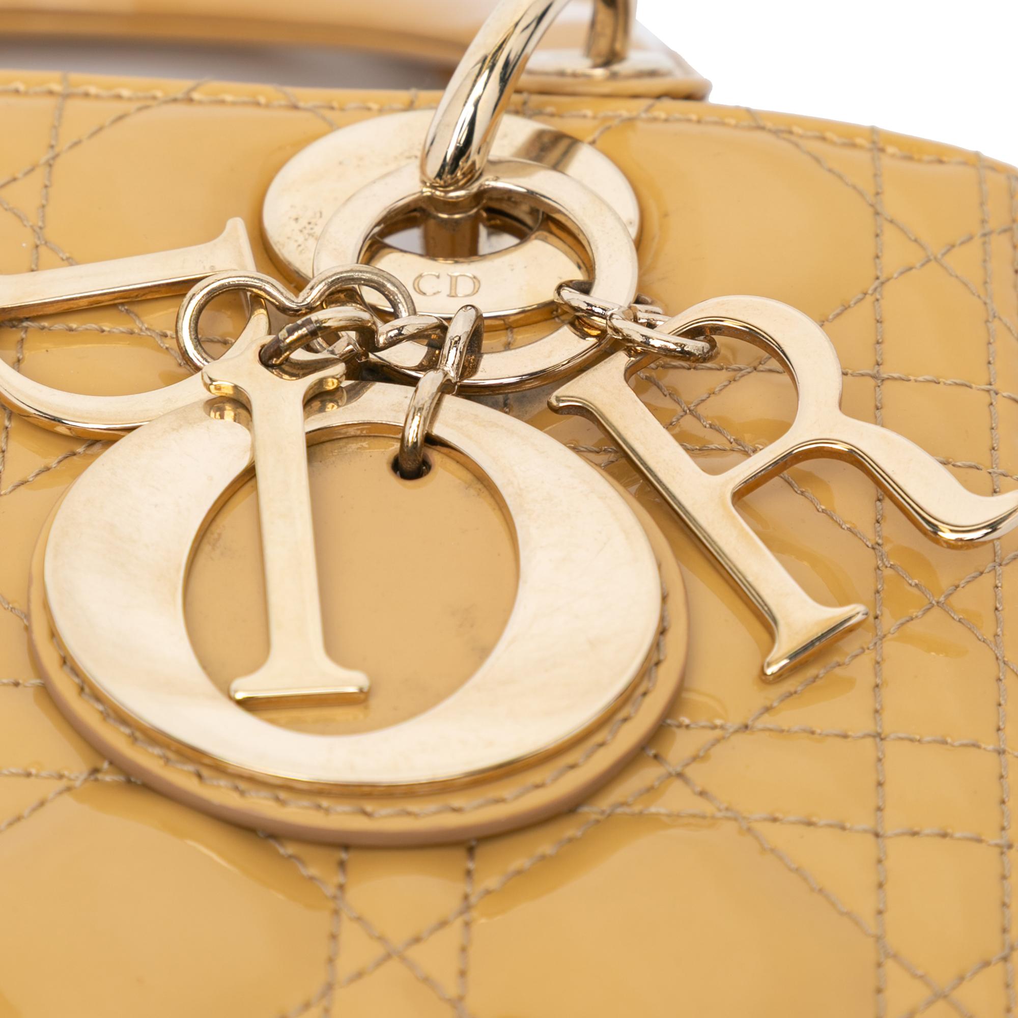 Dior Medium Patent Cannage Lady Dior