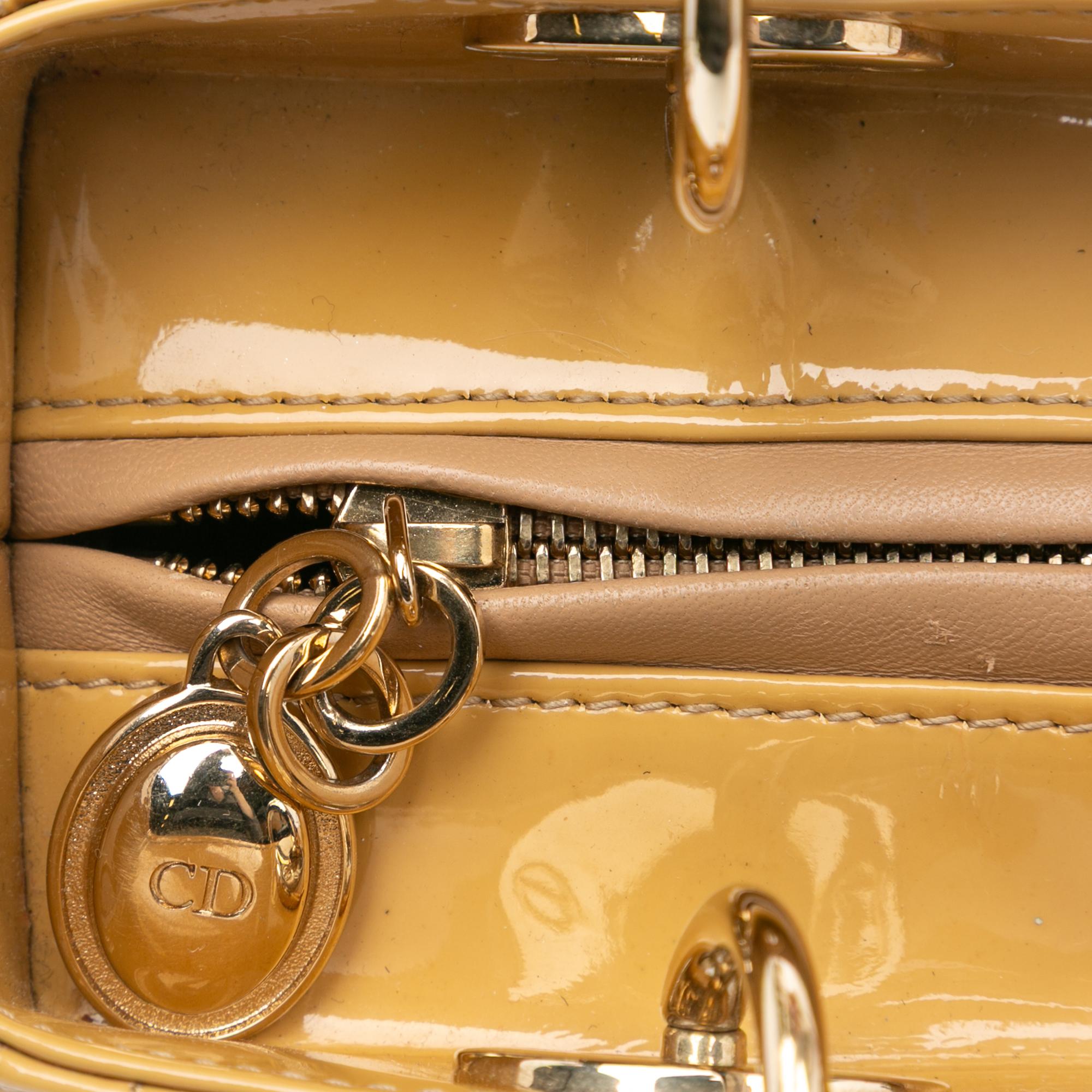 Dior Medium Patent Cannage Lady Dior