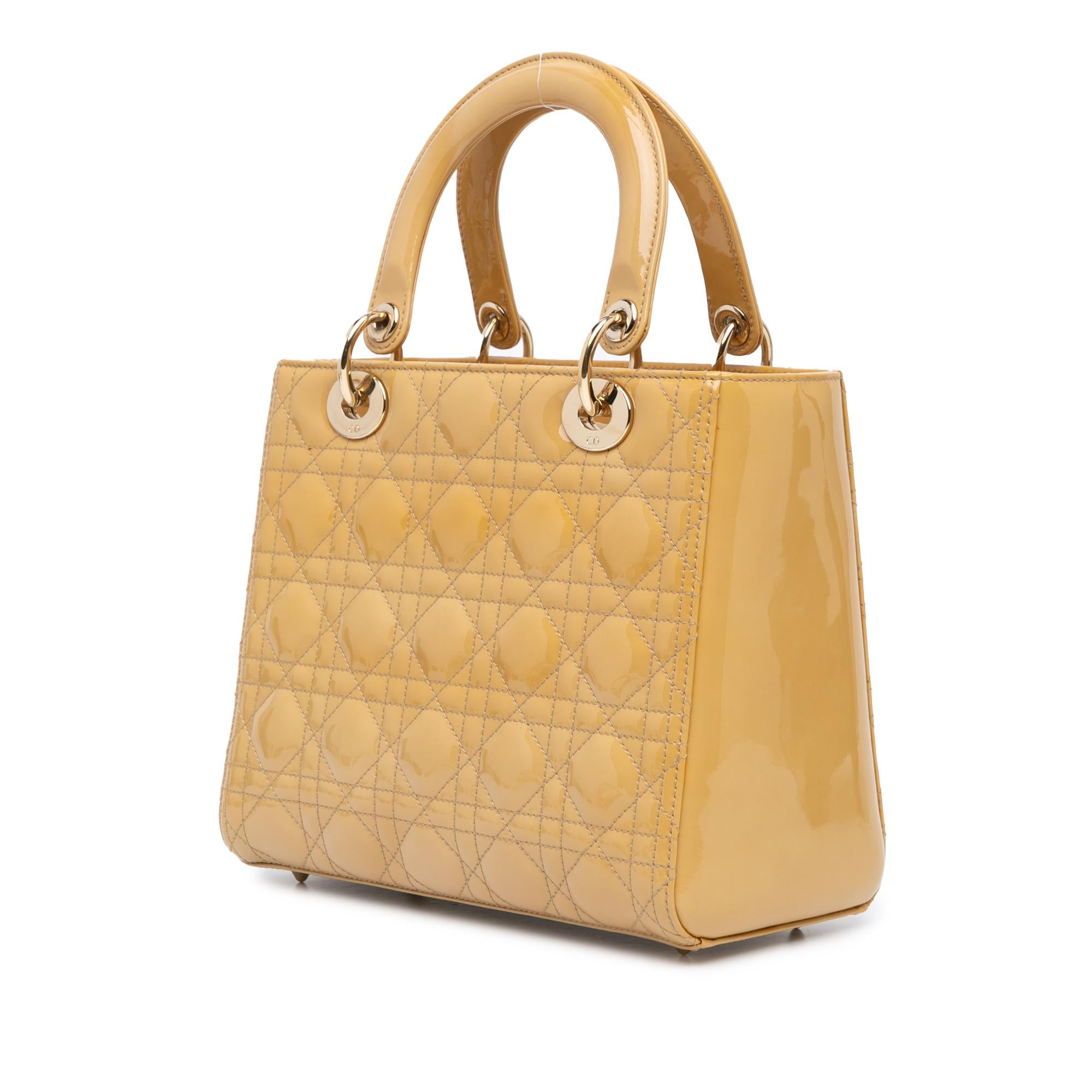 Dior Medium Patent Cannage Lady Dior