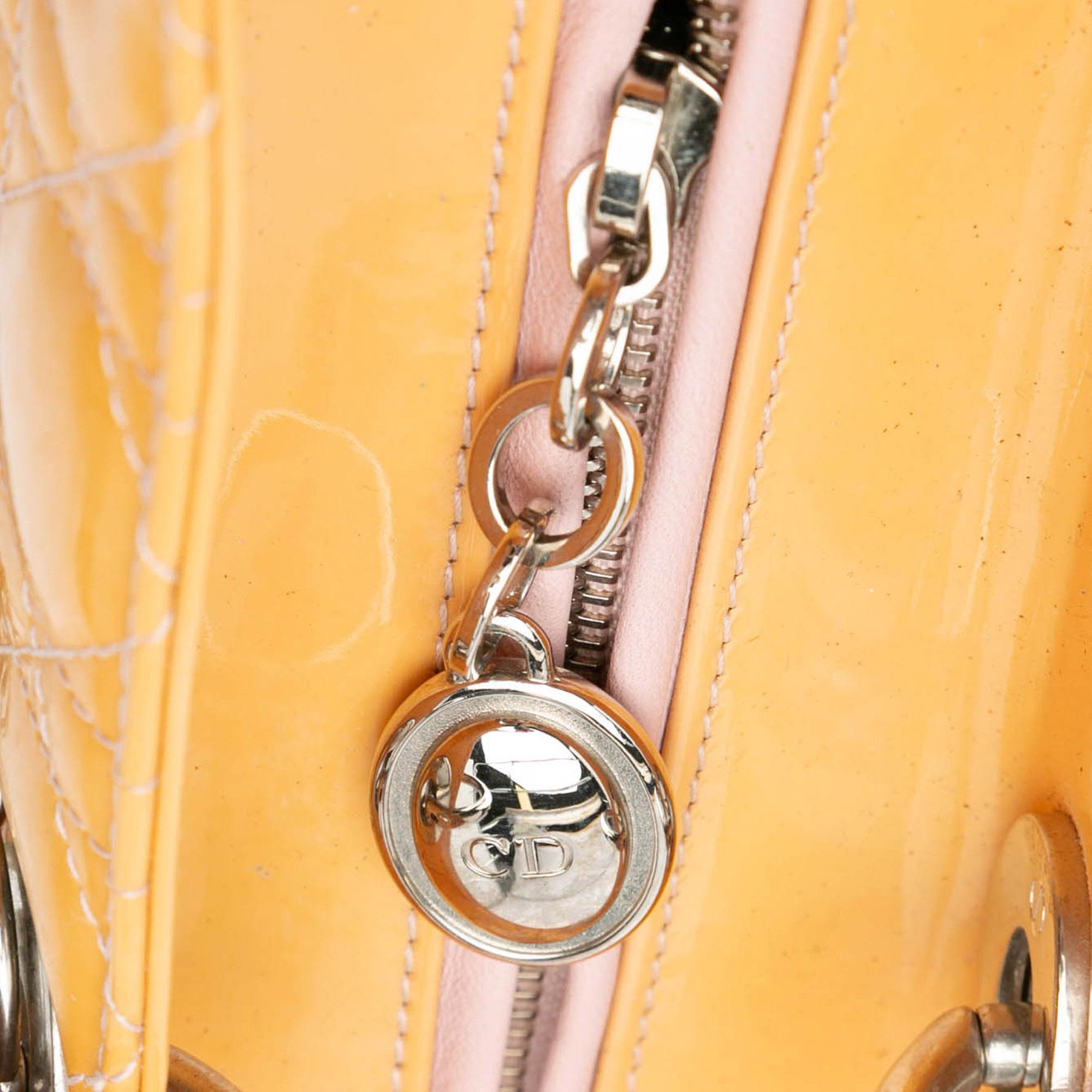 Dior Medium Patent Cannage Lady Dior