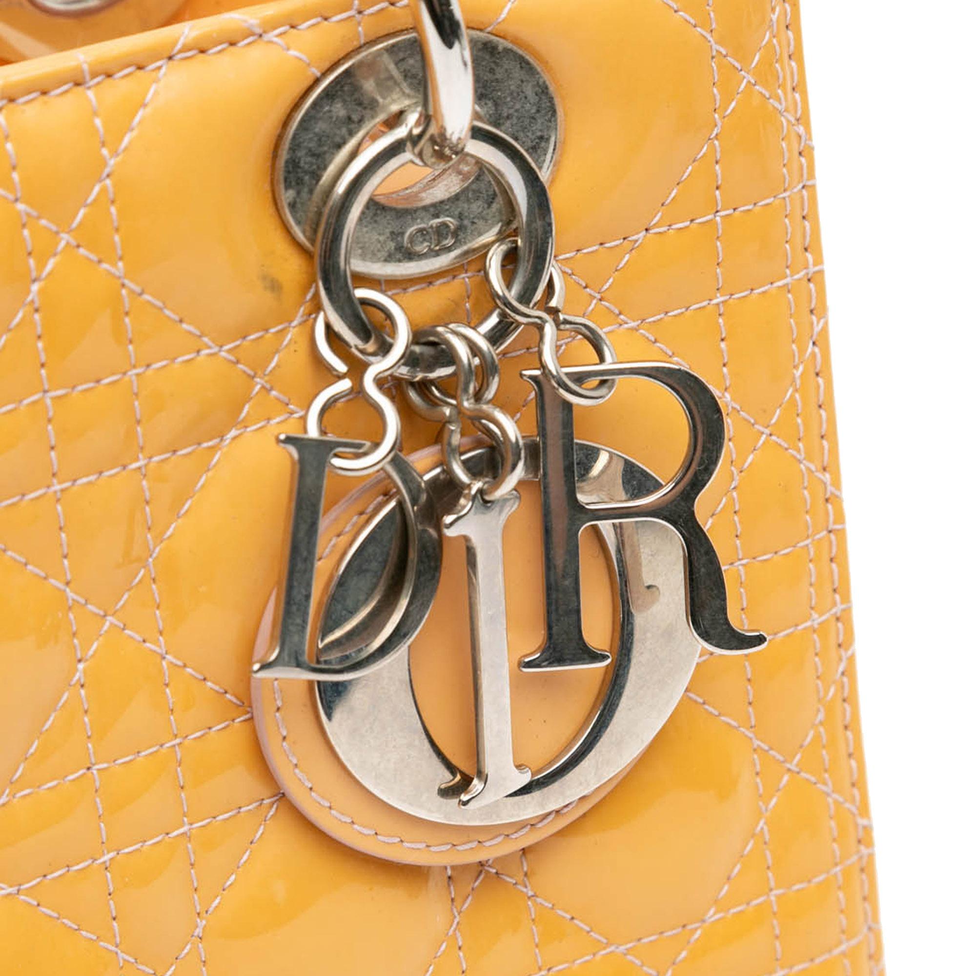 Dior Medium Patent Cannage Lady Dior