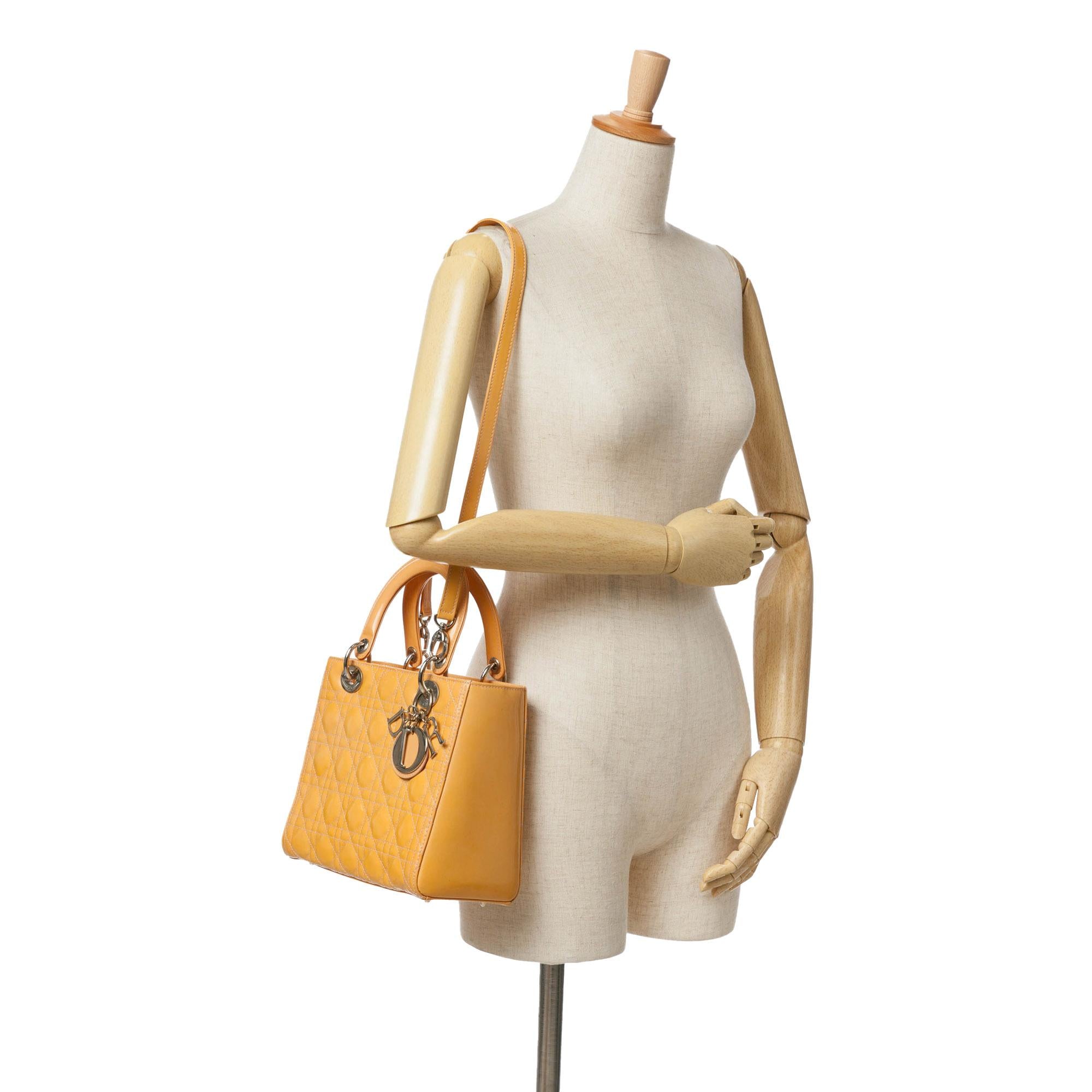 Dior Medium Patent Cannage Lady Dior