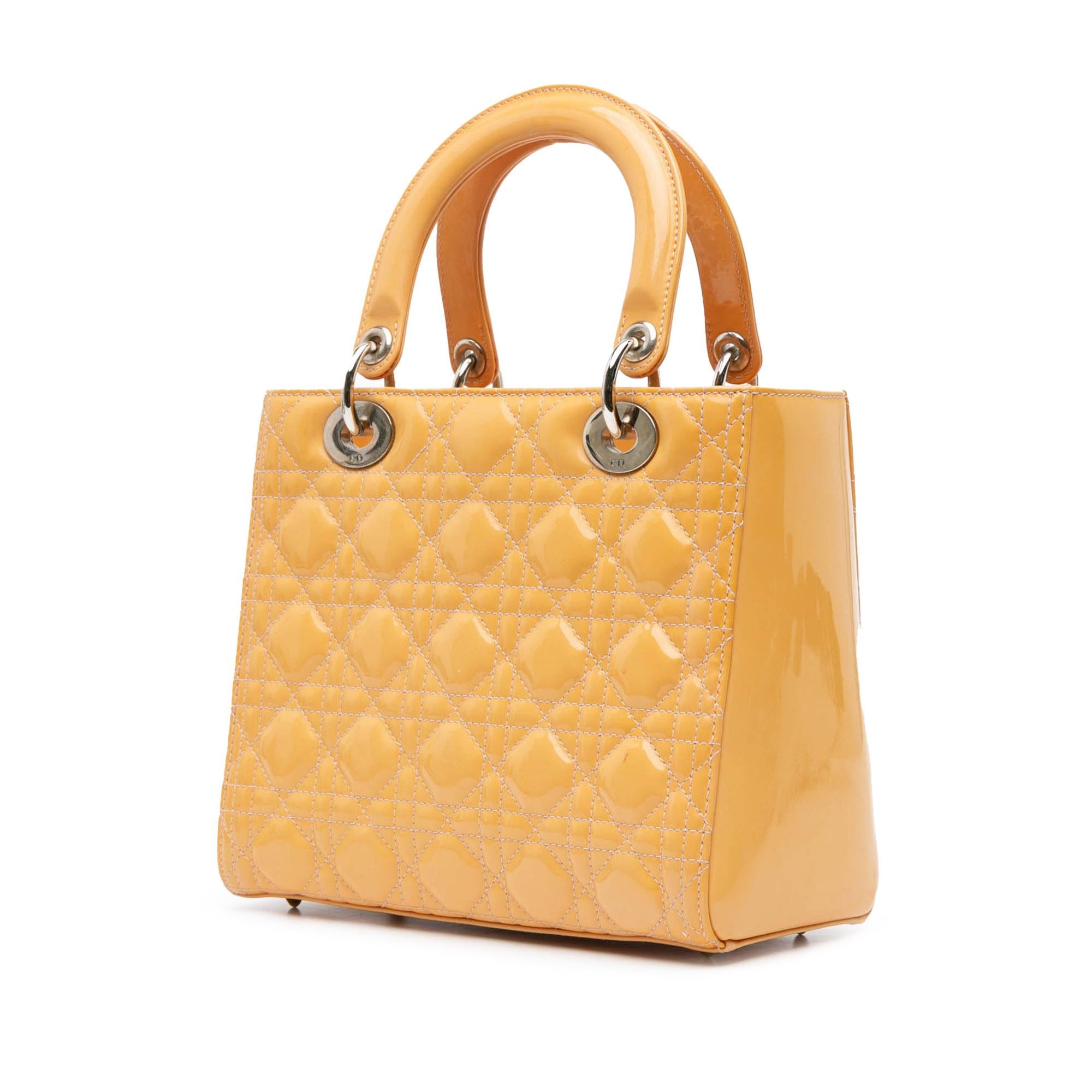 Dior Medium Patent Cannage Lady Dior