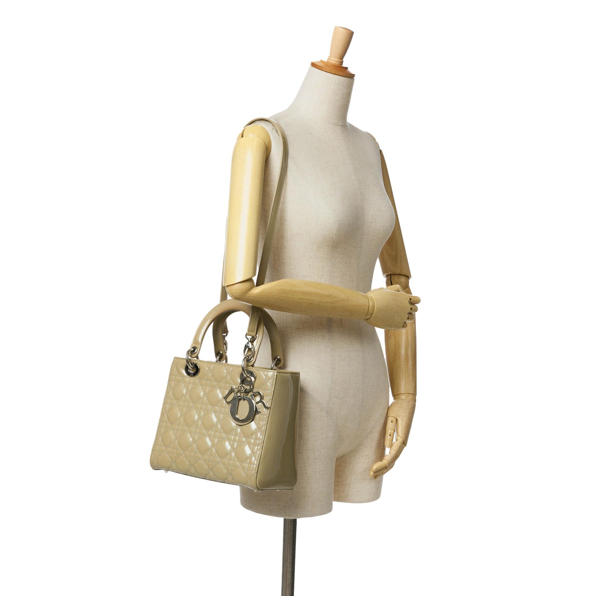 Dior Medium Patent Cannage Lady Dior