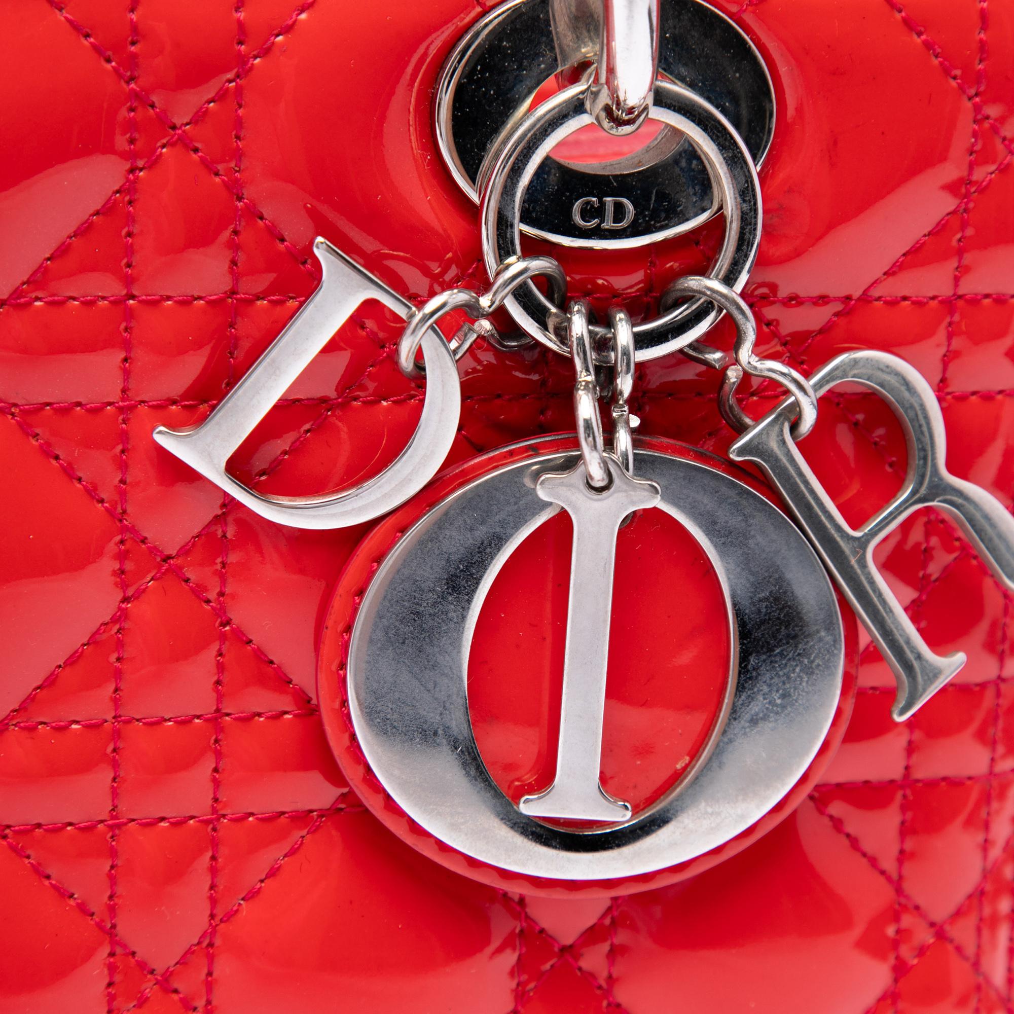 Dior Medium Patent Cannage Lady Dior